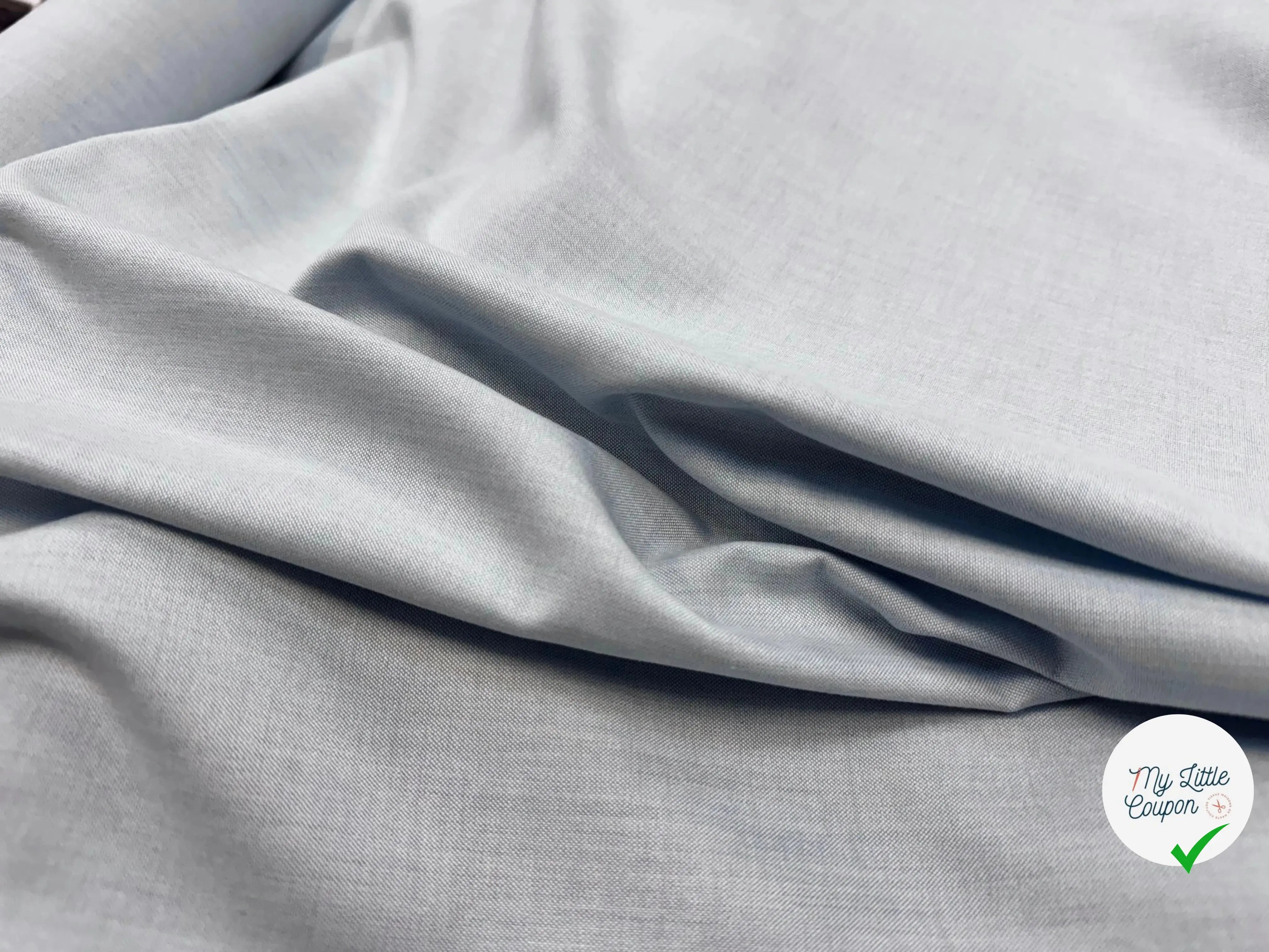 TISSU OXFORD SOMELIOS BLEU CLAIR - My Little Coupon
