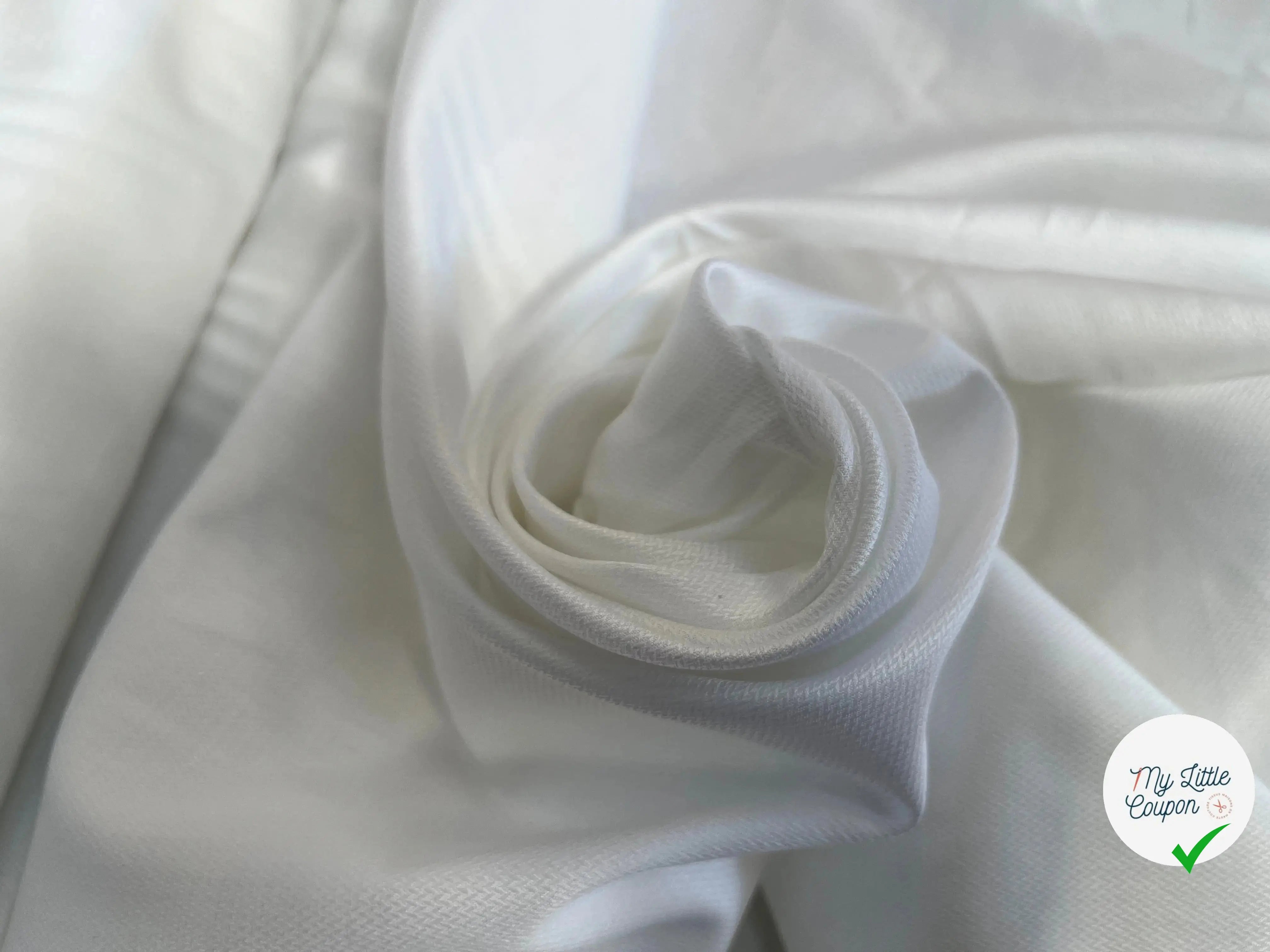 TISSU OXFORD UNI BLANC - My Little Coupon