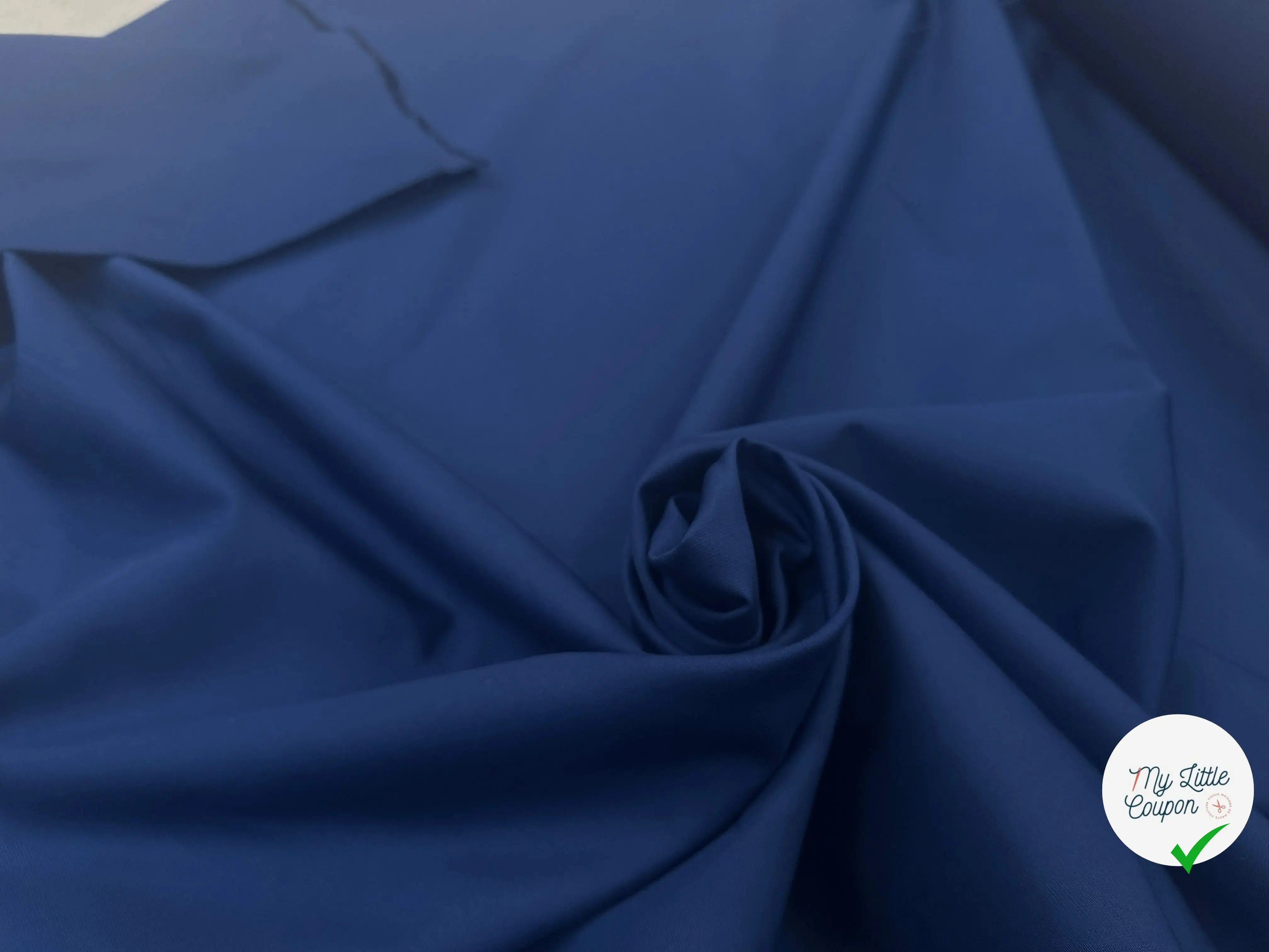 TOILE DE COTON BLEU NAVY LOURDE - My Little Coupon