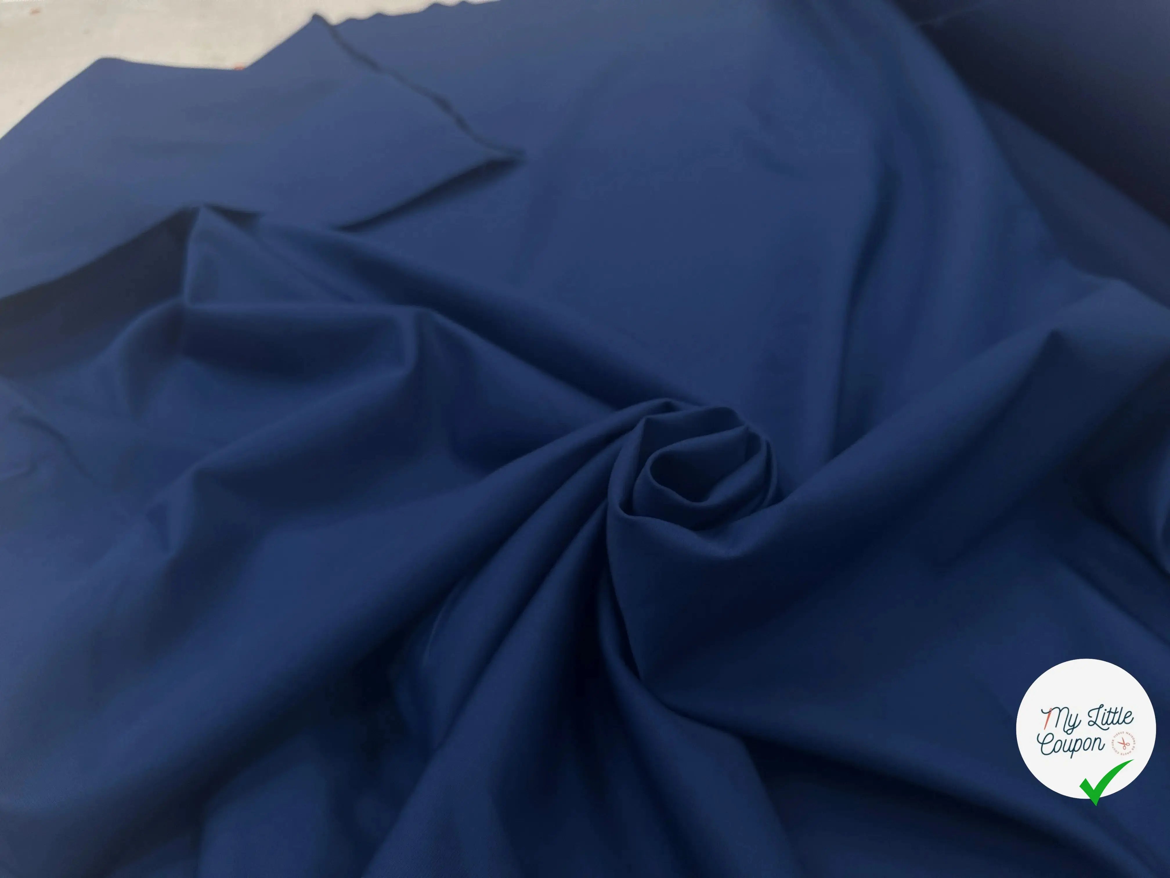TOILE DE COTON BLEU NAVY LOURDE - My Little Coupon