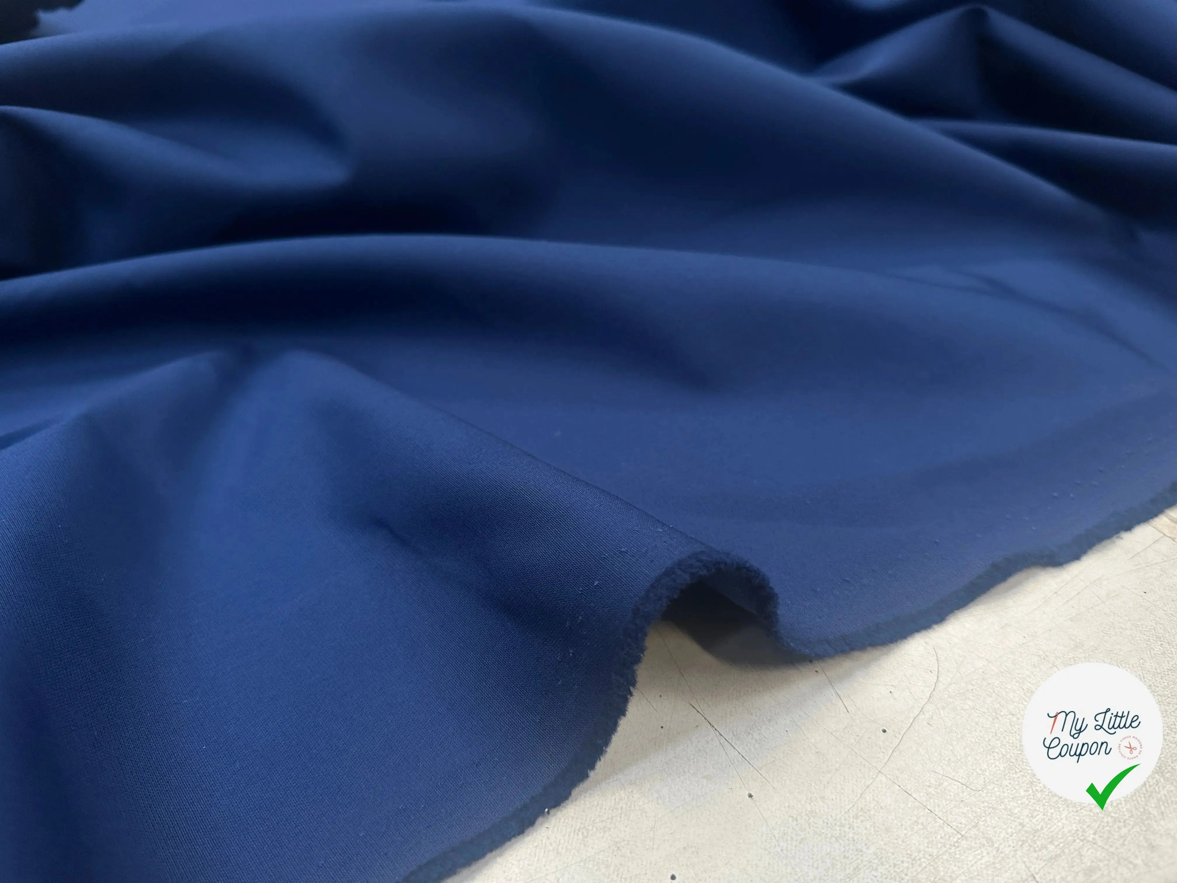 TOILE DE COTON BLEU NAVY LOURDE - My Little Coupon