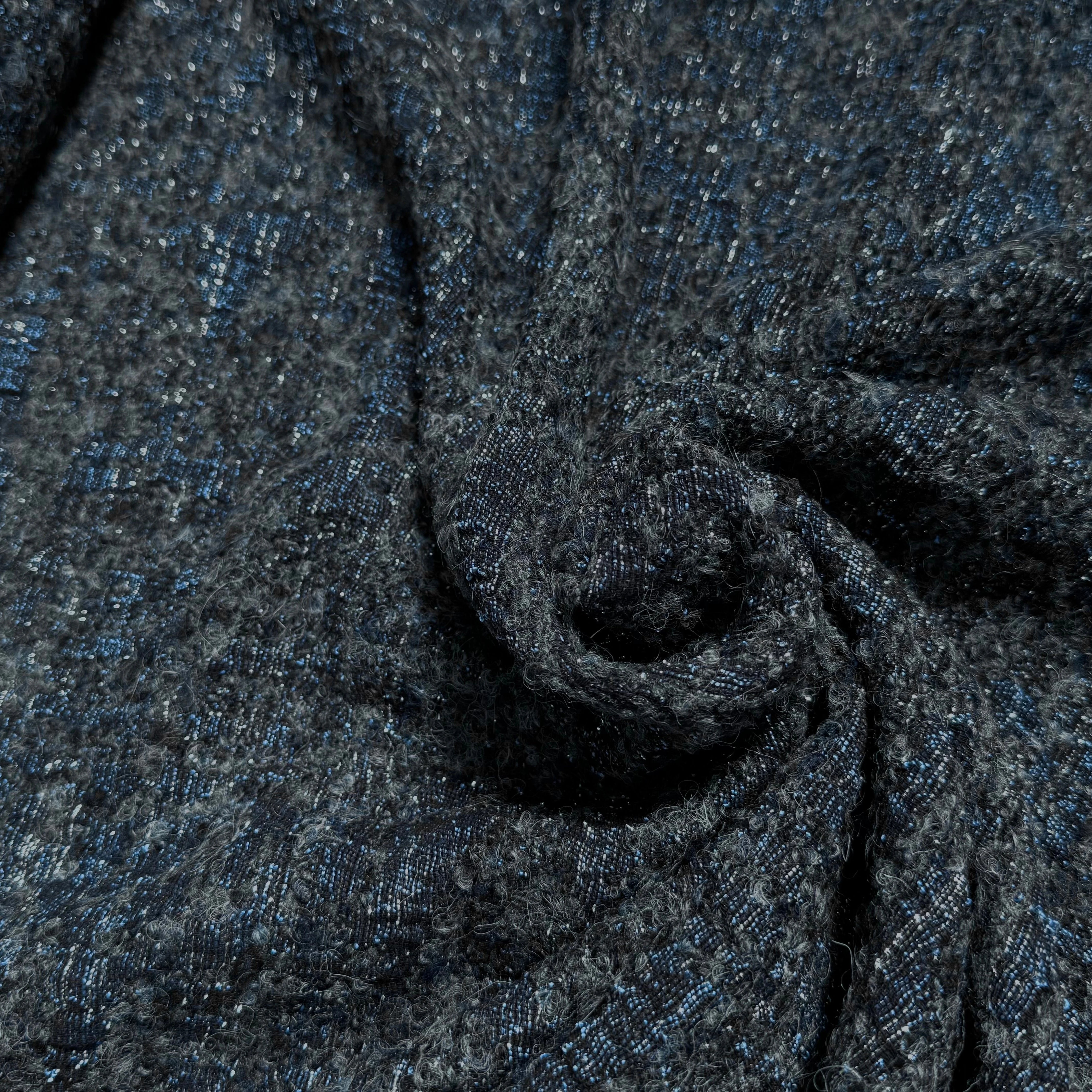 (Chute) TWEED BOUCLETTE BLEU GRIS BEAU - My Little Coupon