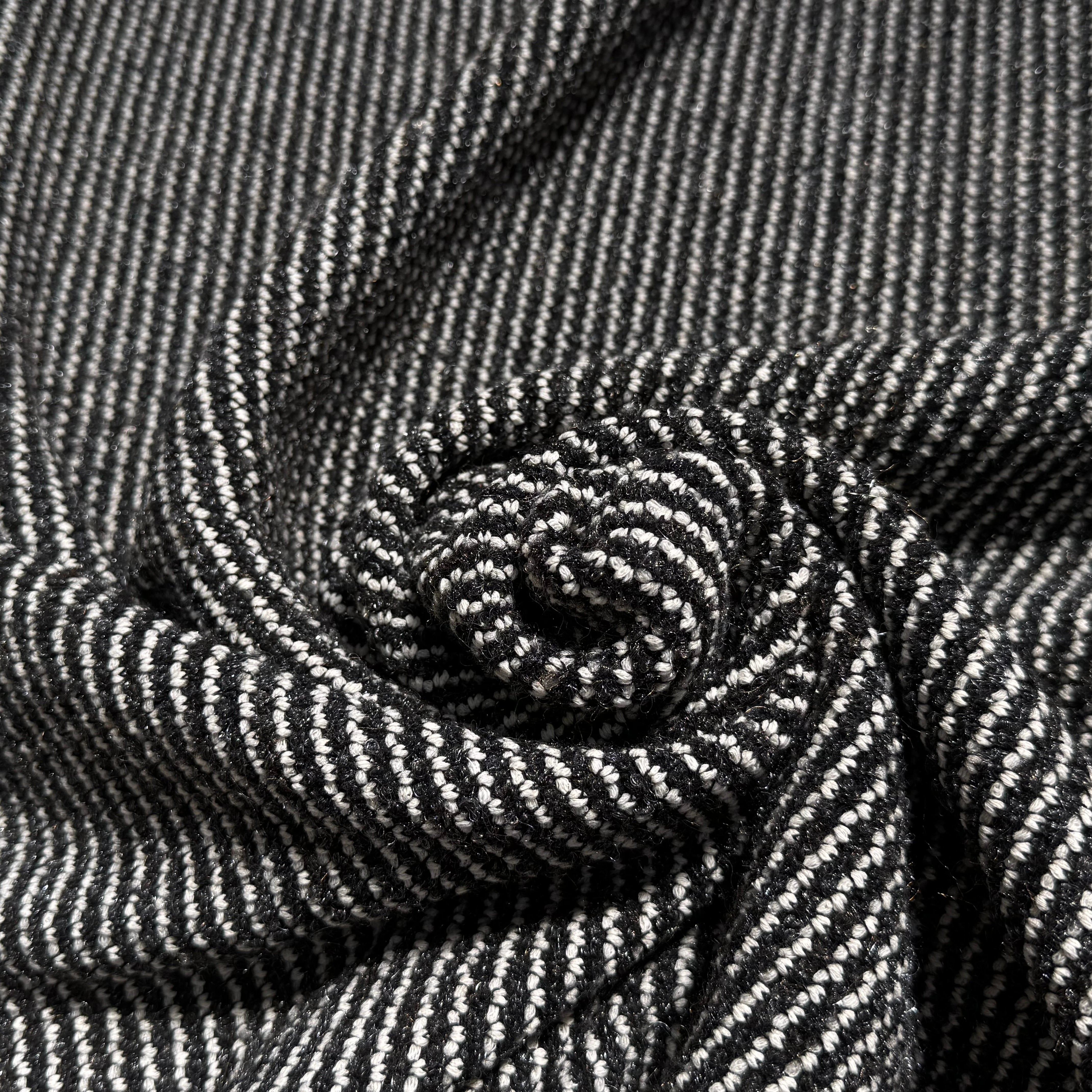 (Chute) TWEED DE LAINE BOUCLETTE STRETCH BLANC GRIS - My Little Coupon
