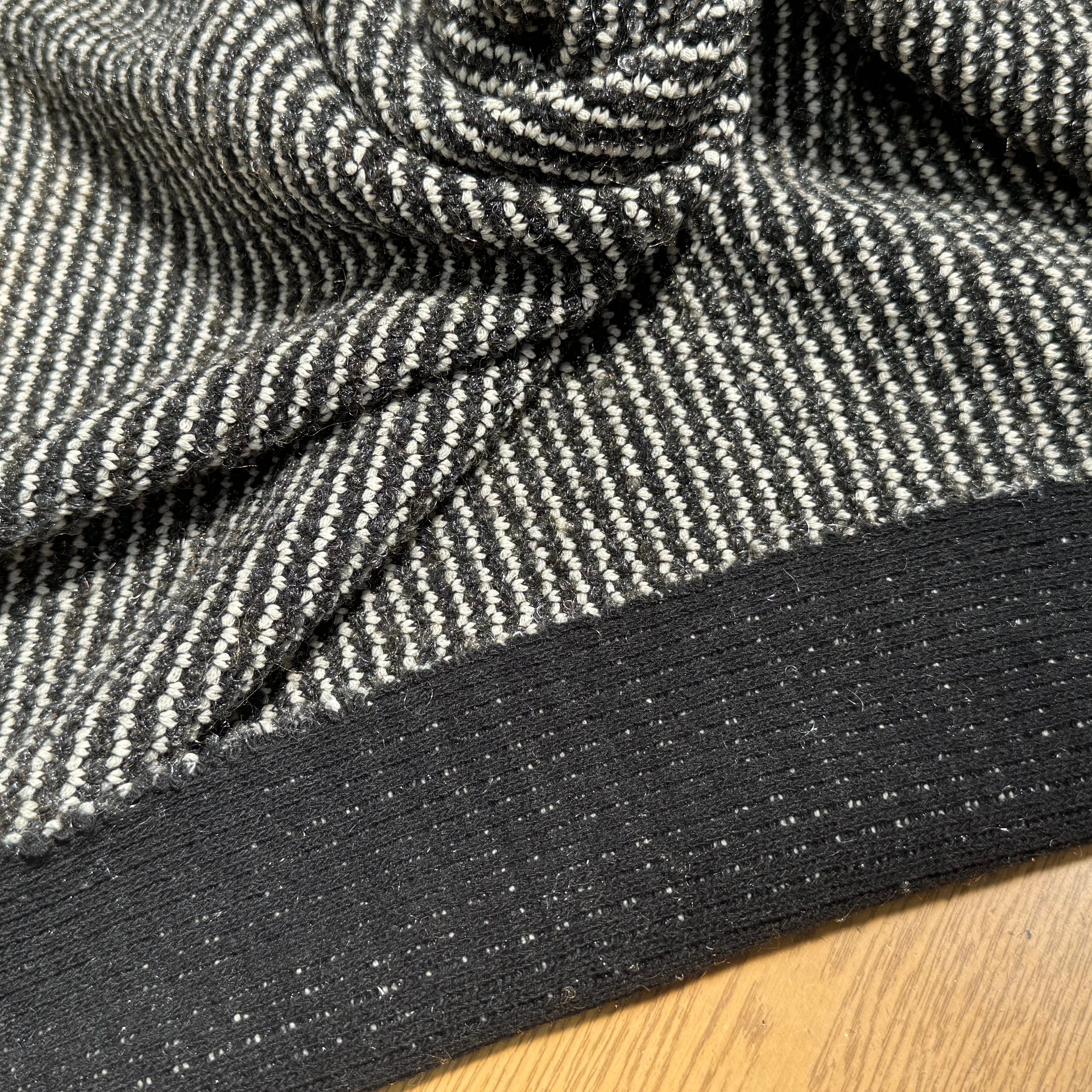 (Chute) TWEED DE LAINE BOUCLETTE STRETCH BLANC GRIS - My Little Coupon