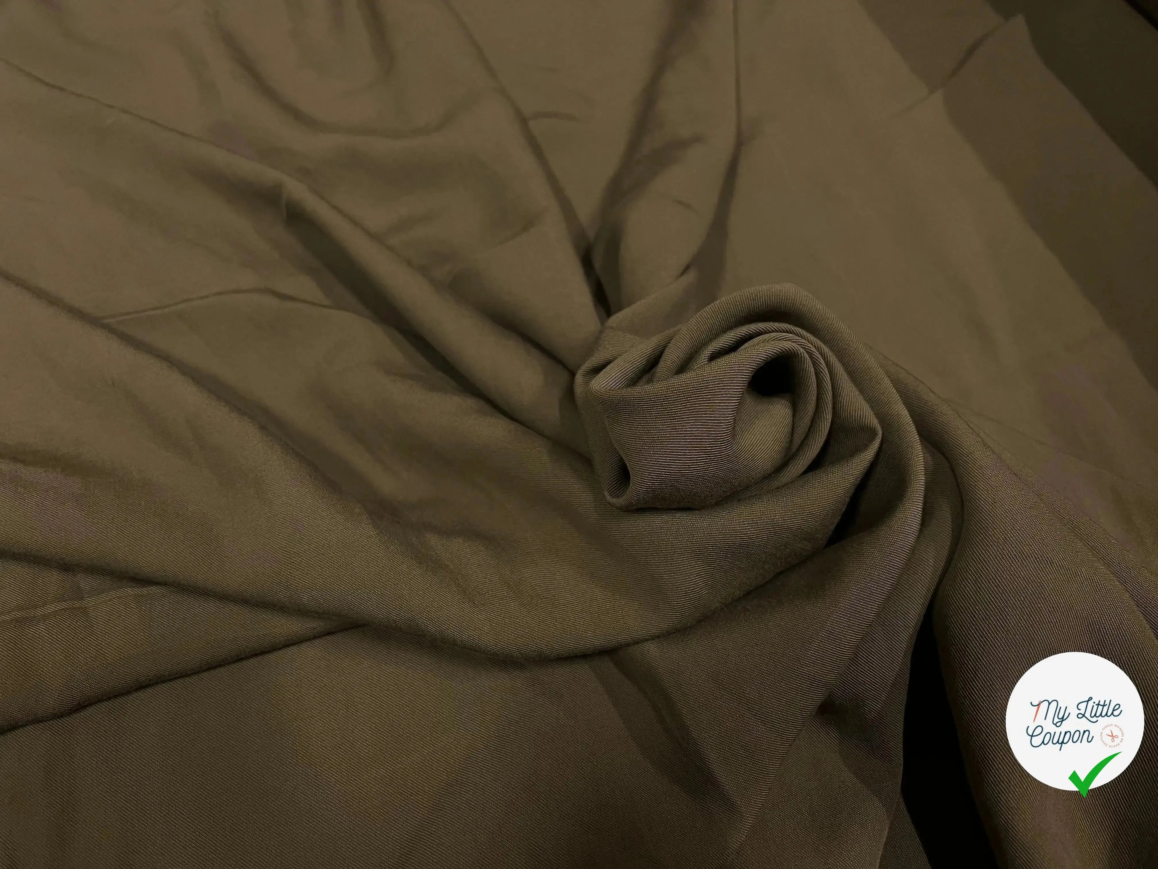 TWILL DE VISCOSE KAKI - My Little Coupon