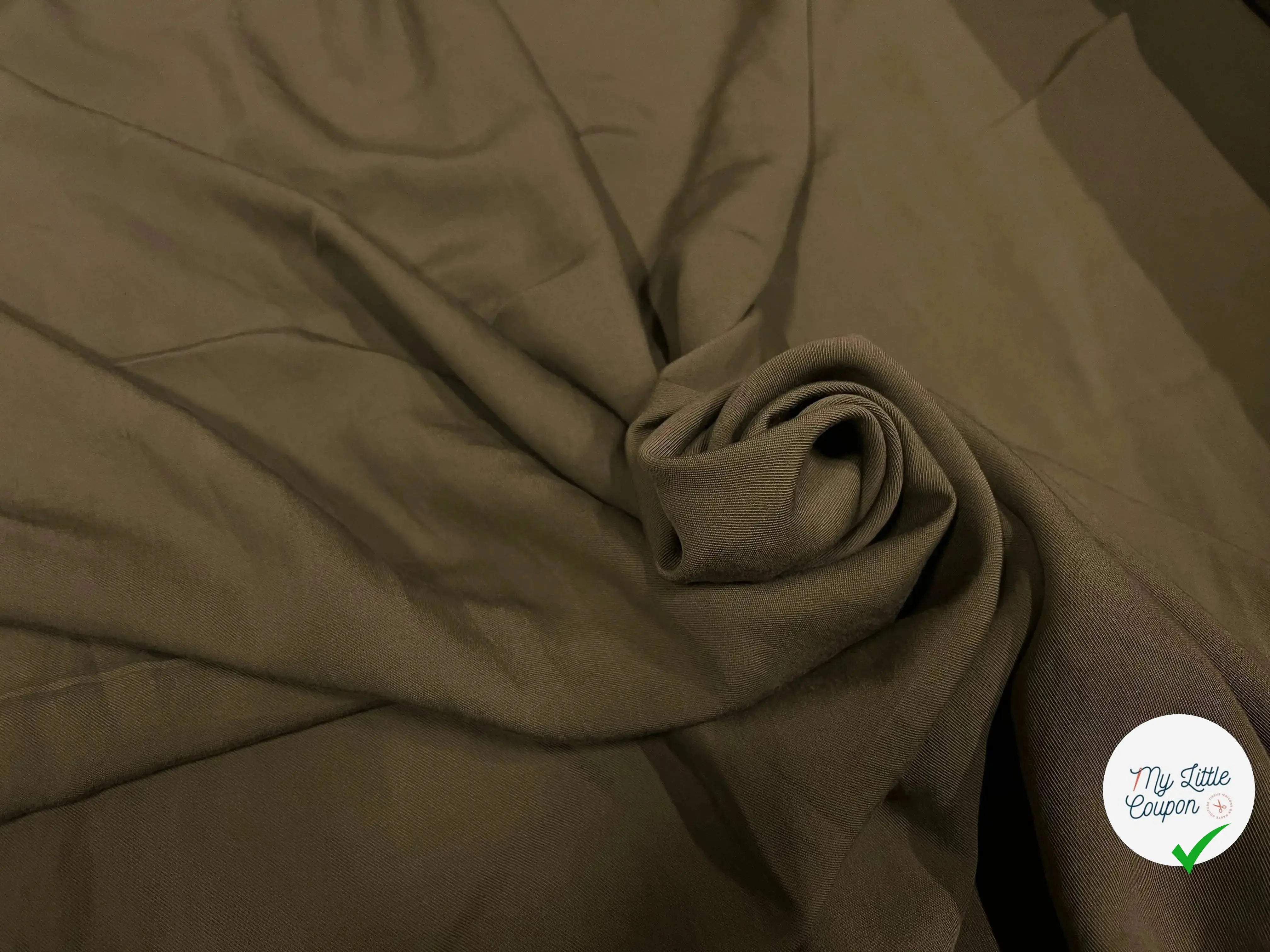 TWILL DE VISCOSE KAKI - My Little Coupon