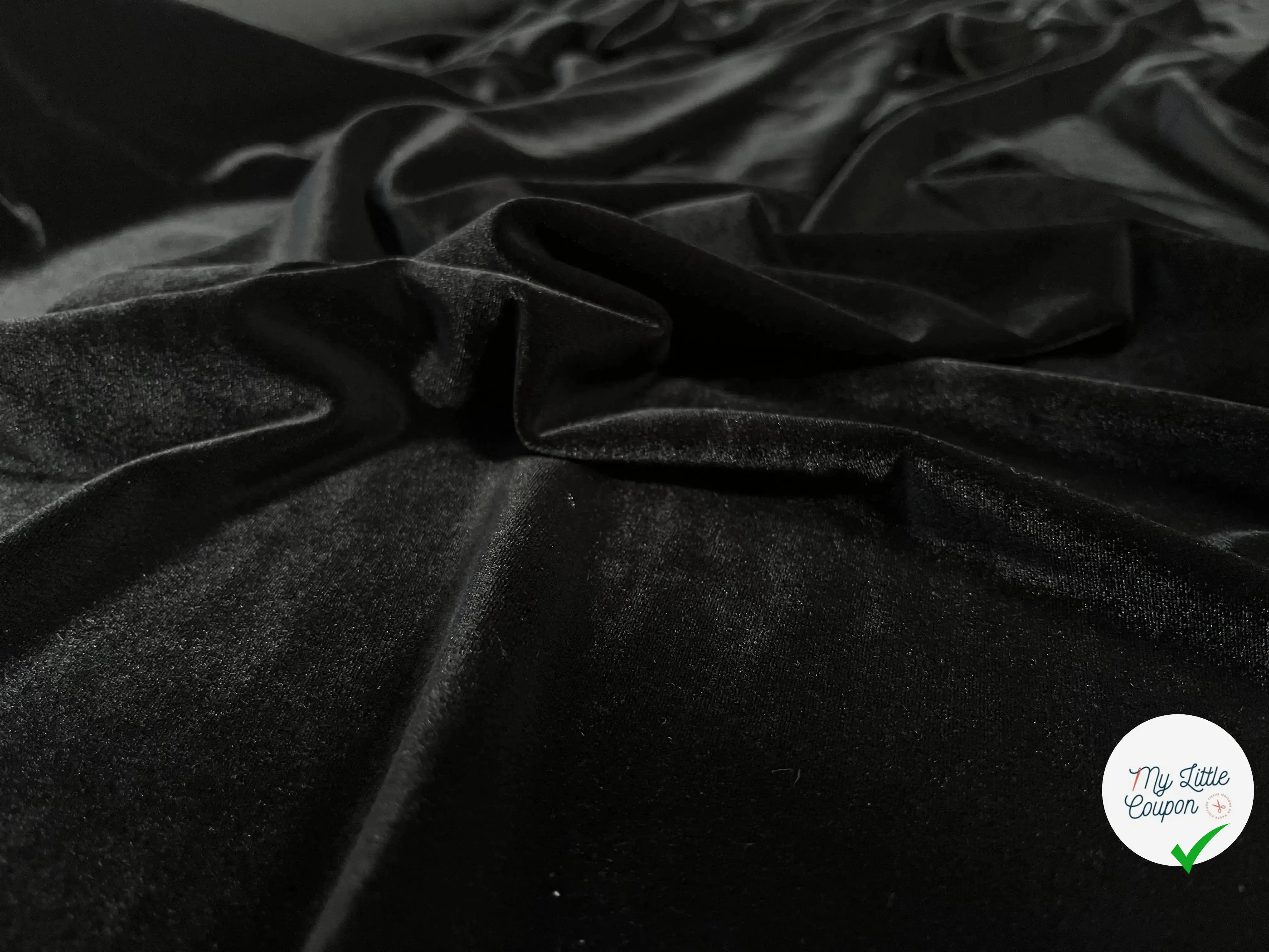 VELOURS CARVICO MAILLE STRETCH NOIR - My Little Coupon