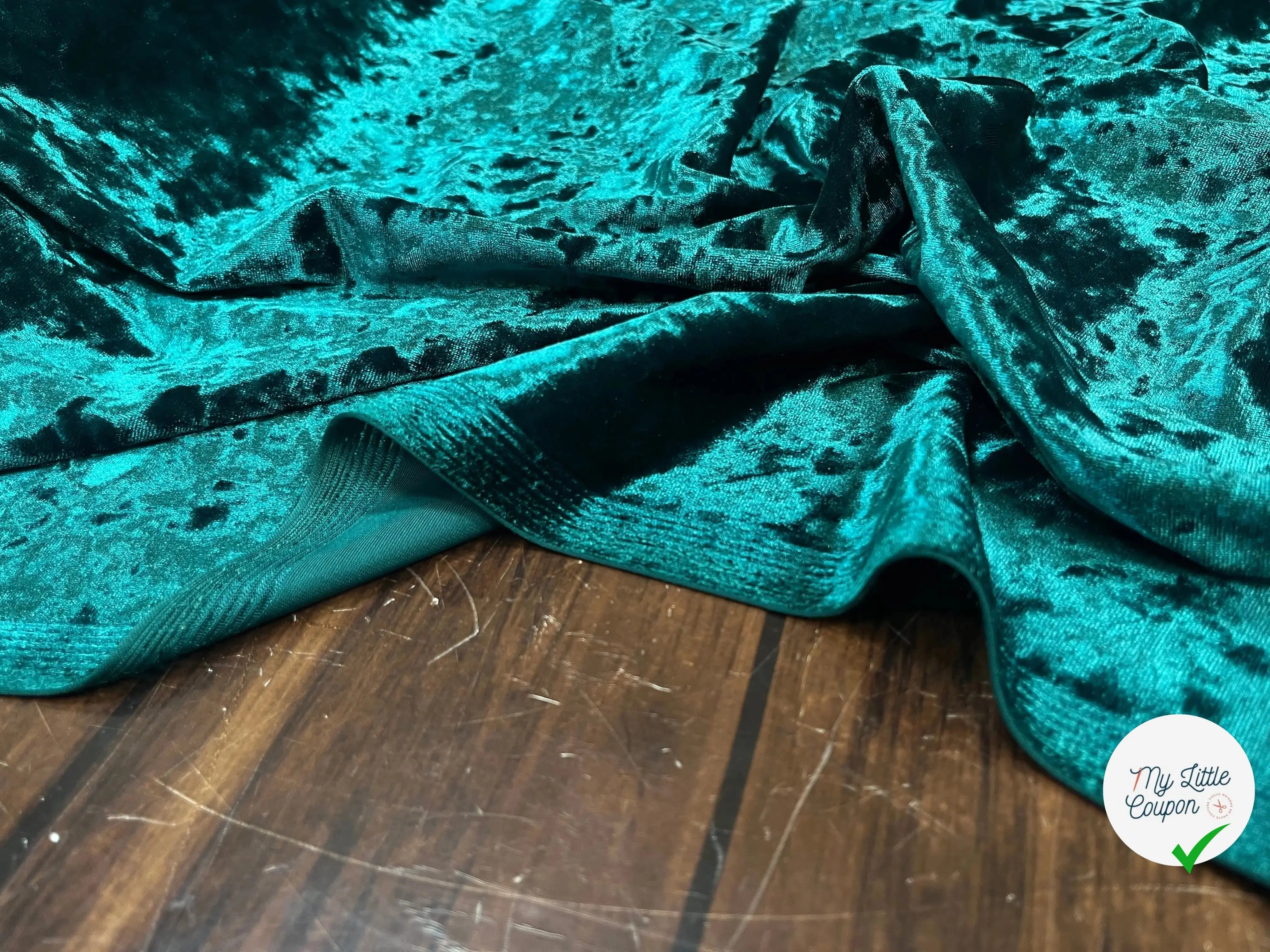 VELOURS CARVICO MAILLE STRETCH VERT - My Little Coupon