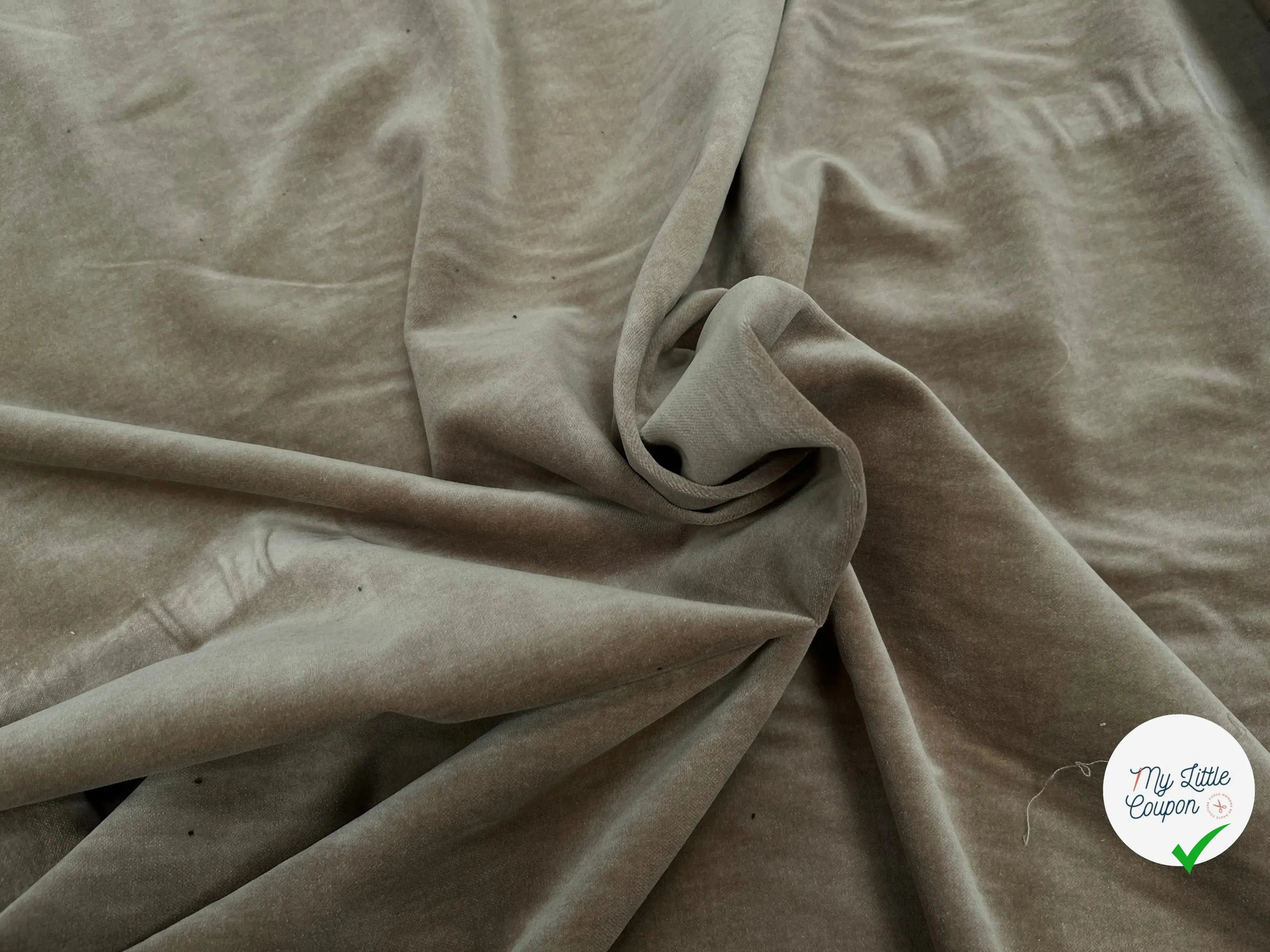 VELOURS LISSE COTON MIEL ITALIEN - My Little Coupon