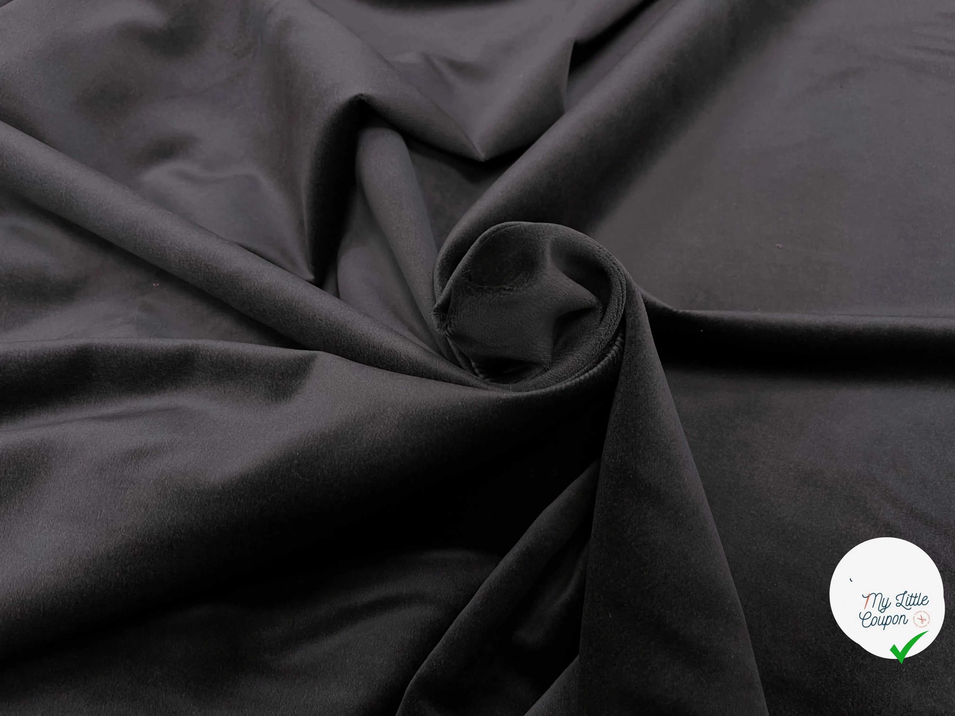 VELOURS LISSE COTON NIEDICK NOIR - My Little Coupon