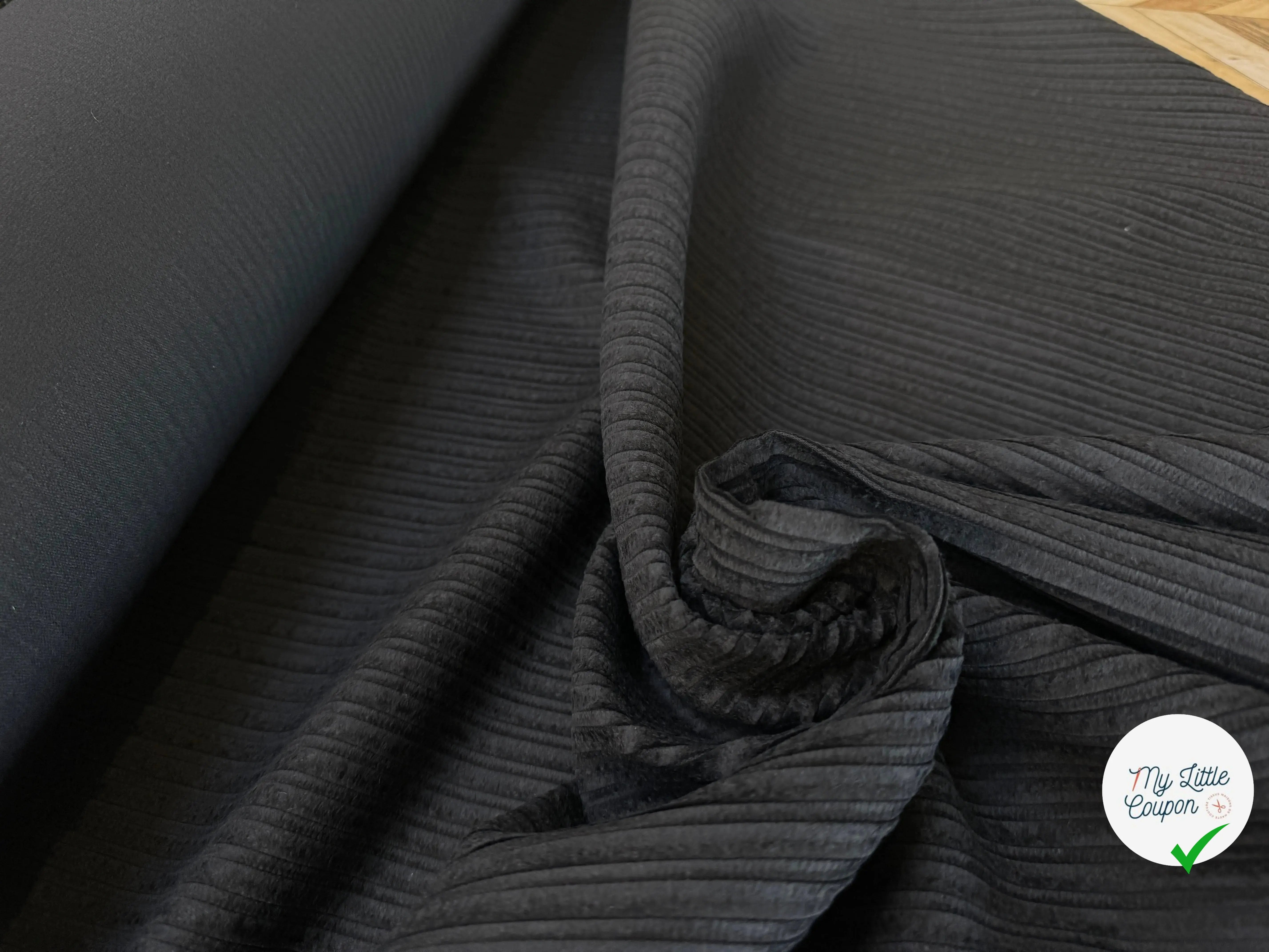 VELOURS PUEBLA NOIR 100% COTON - My Little Coupon