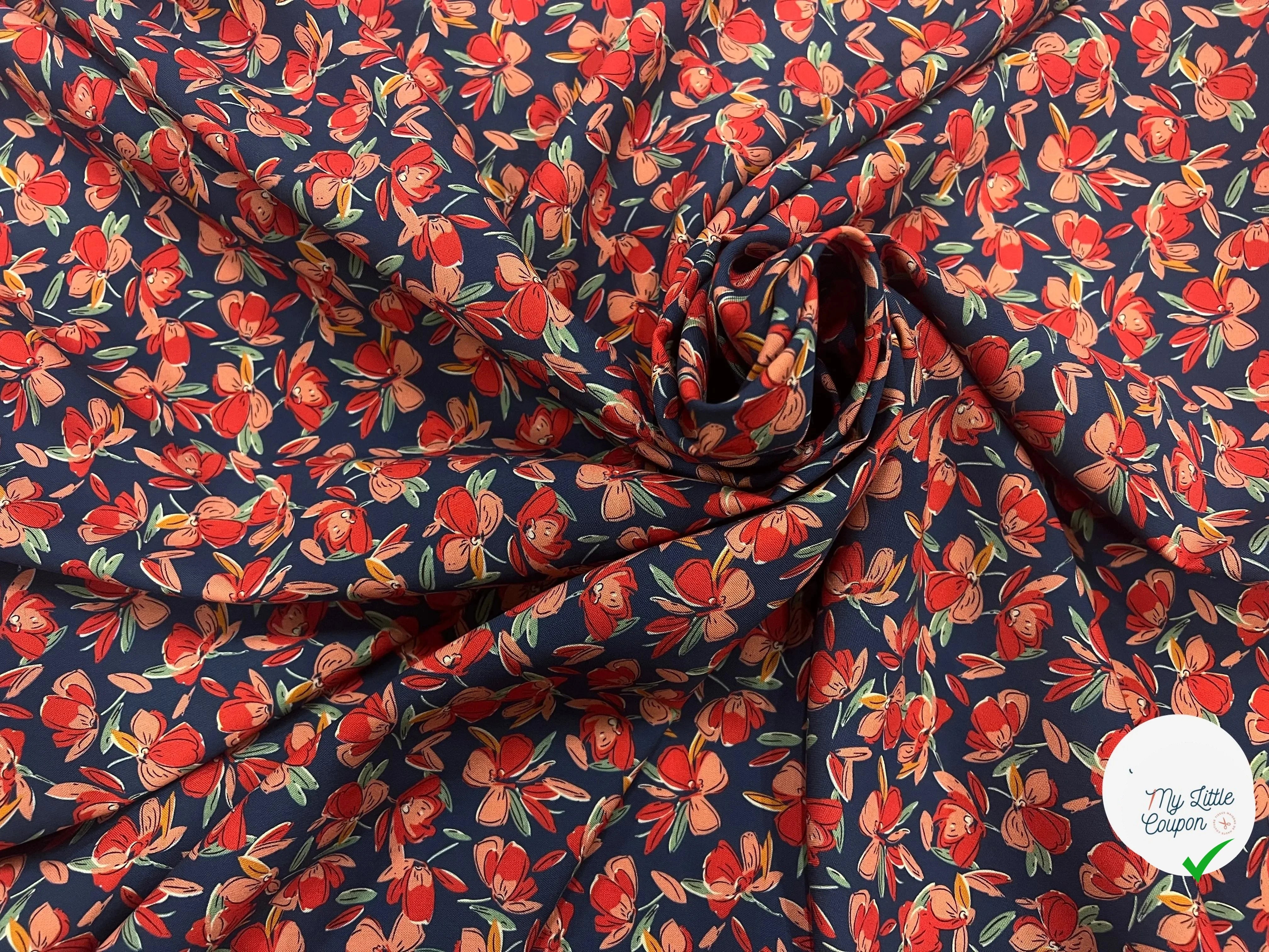 VISCOSE BLOSSOM MARINE PRINT - My Little Coupon