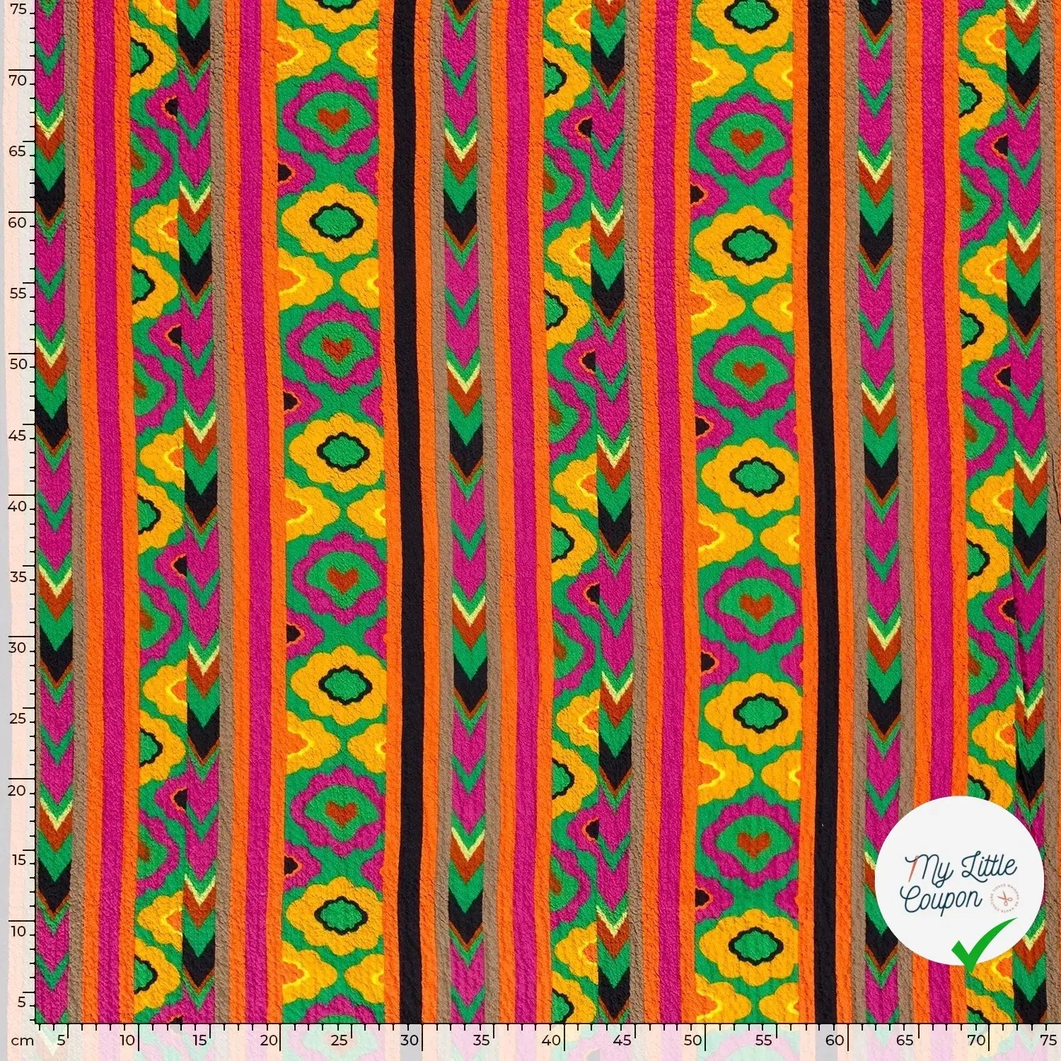 VISCOSE BUBBLE TISSU IMPRIMÉ ABSTRAIT VERT - My Little Coupon