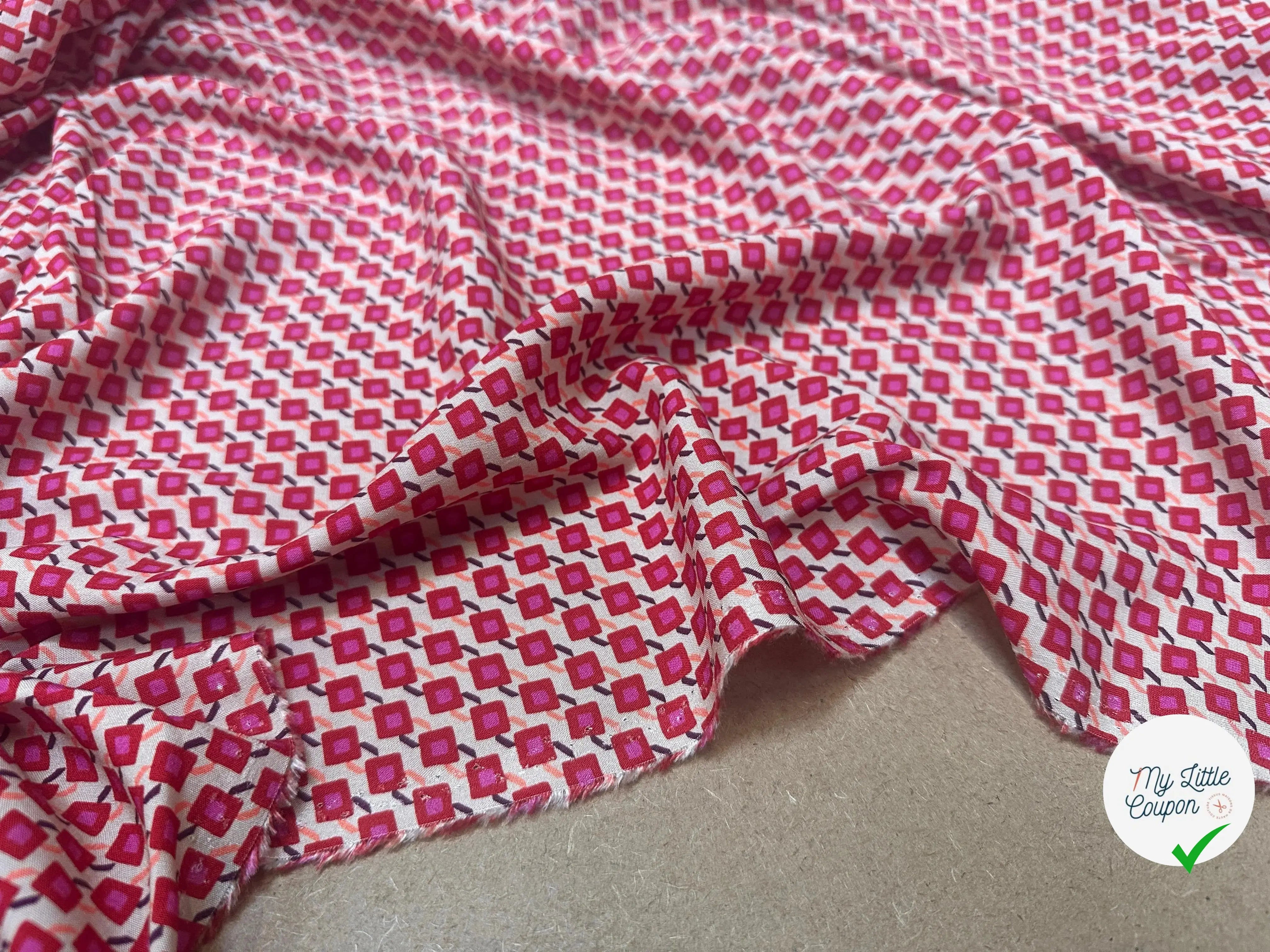VISCOSE ITALIENNE GEOMETRICA ROSAÂ - My Little Coupon