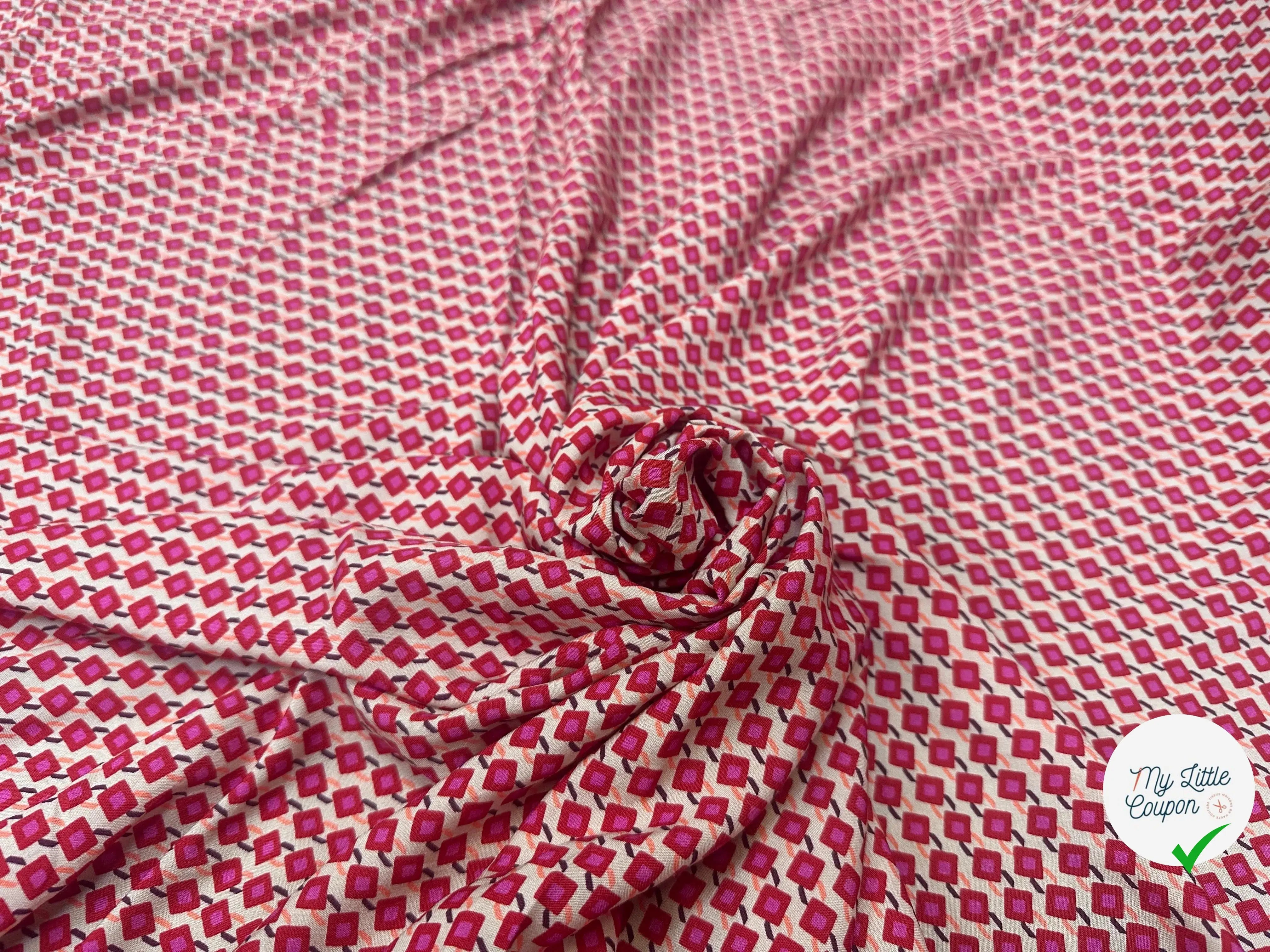 VISCOSE ITALIENNE GEOMETRICA ROSAÂ - My Little Coupon
