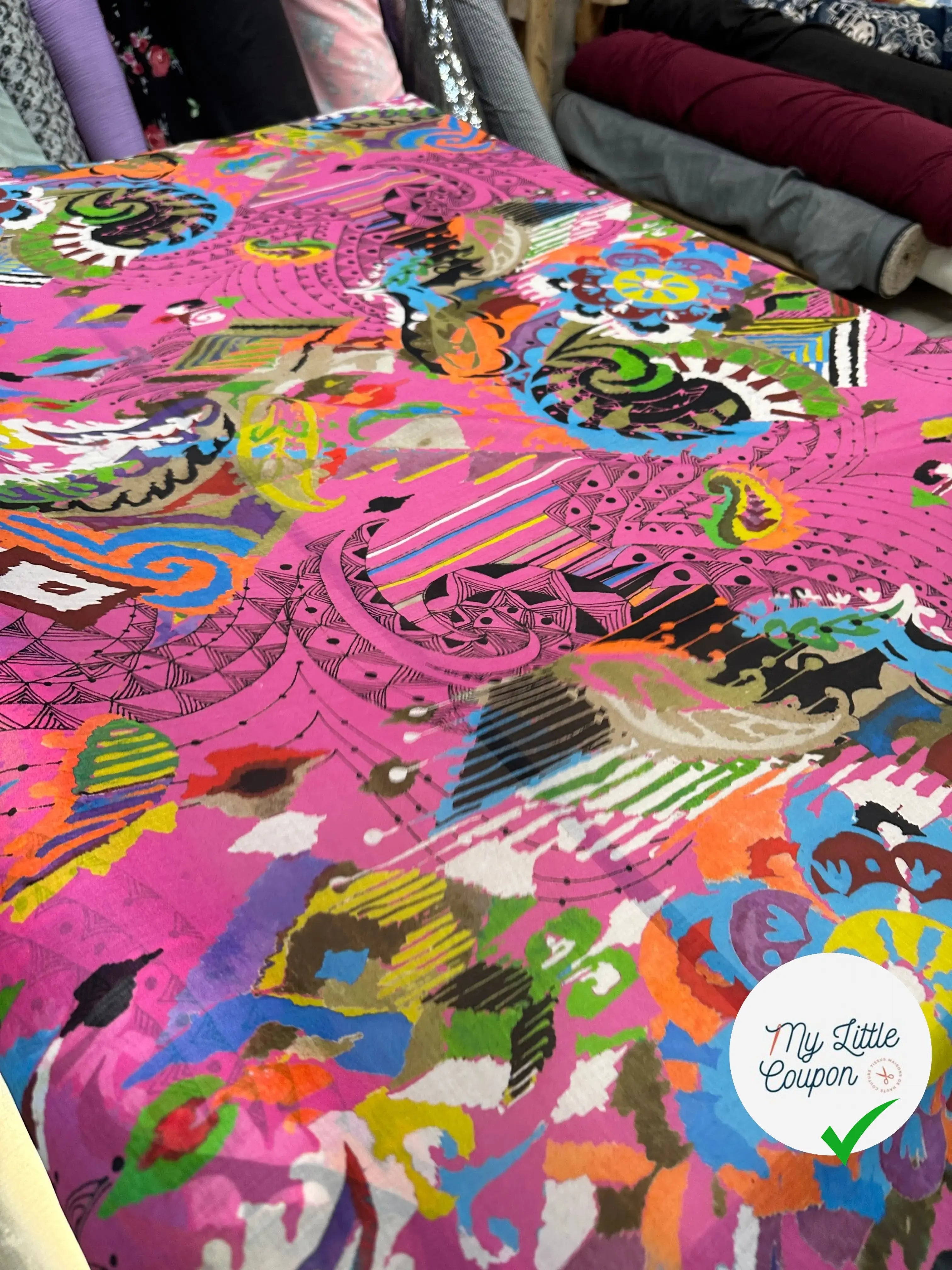 VOILE DE COTON AQUARELLA ROSIE JOYEUX - My Little Coupon