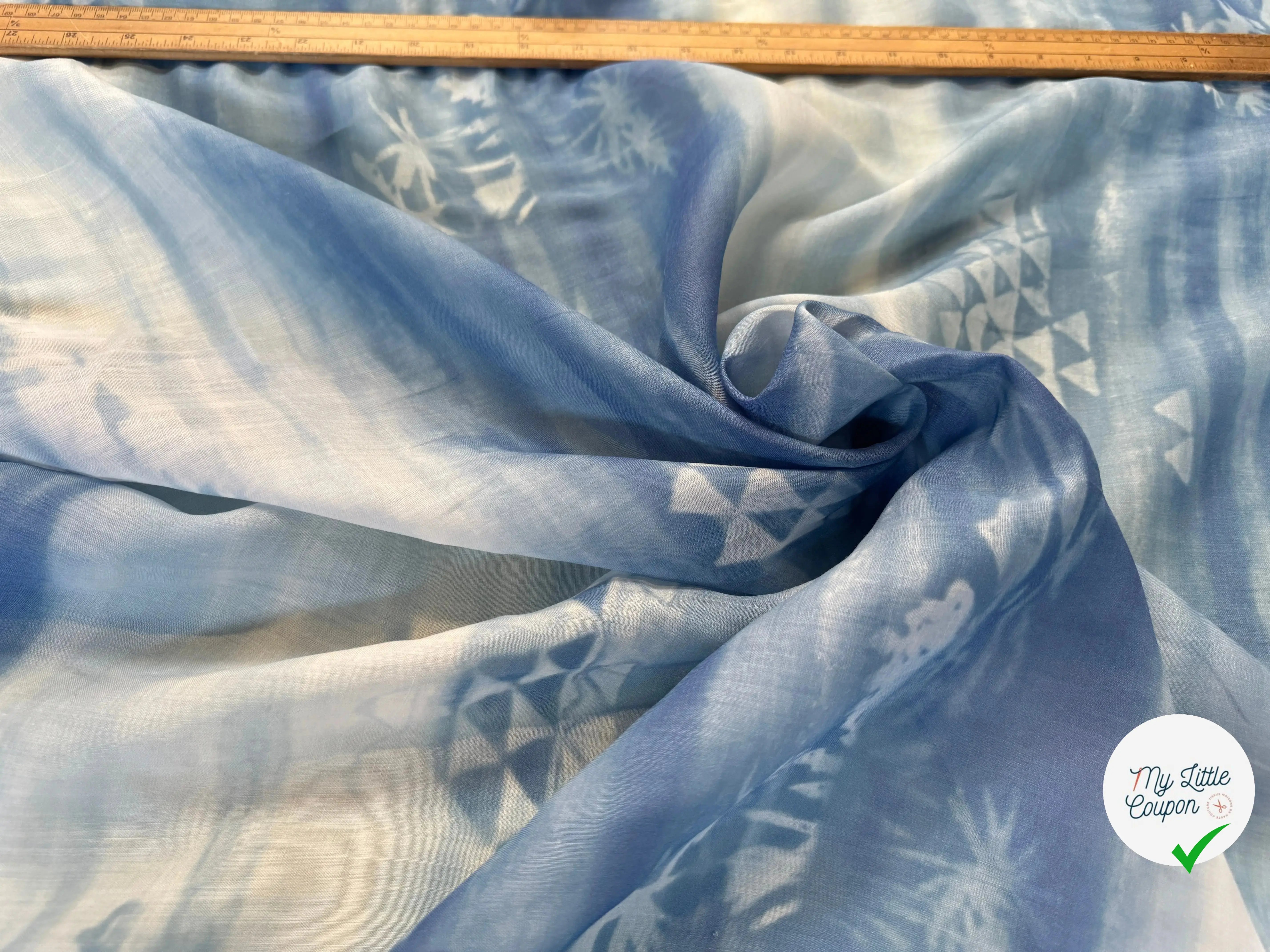 VOILE DE COTON EMERISÉ VOYAGE BLEUTÉ - My Little Coupon