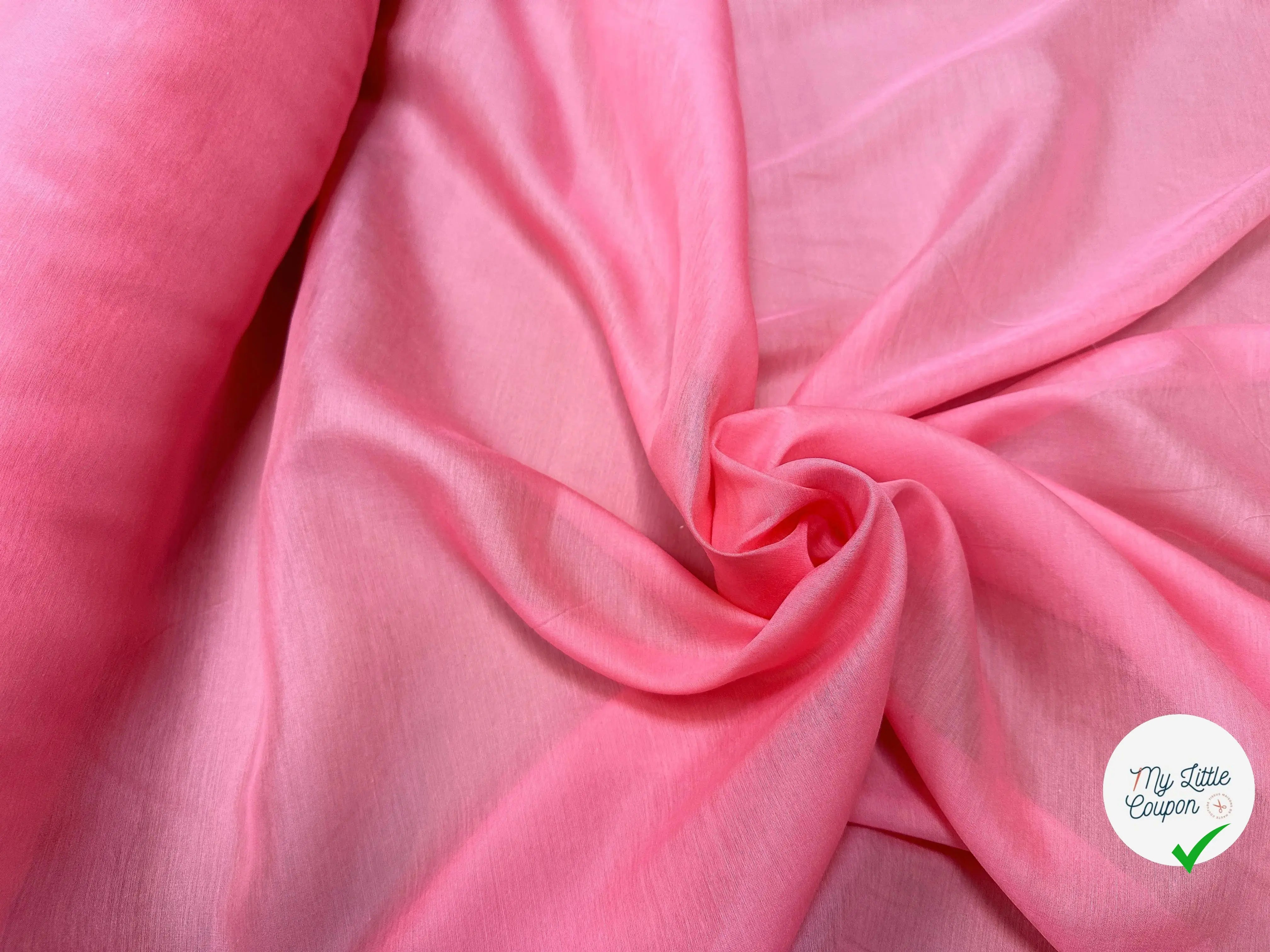 VOILE DE COTON SOIE ROSE ULTRA DOUX - My Little Coupon