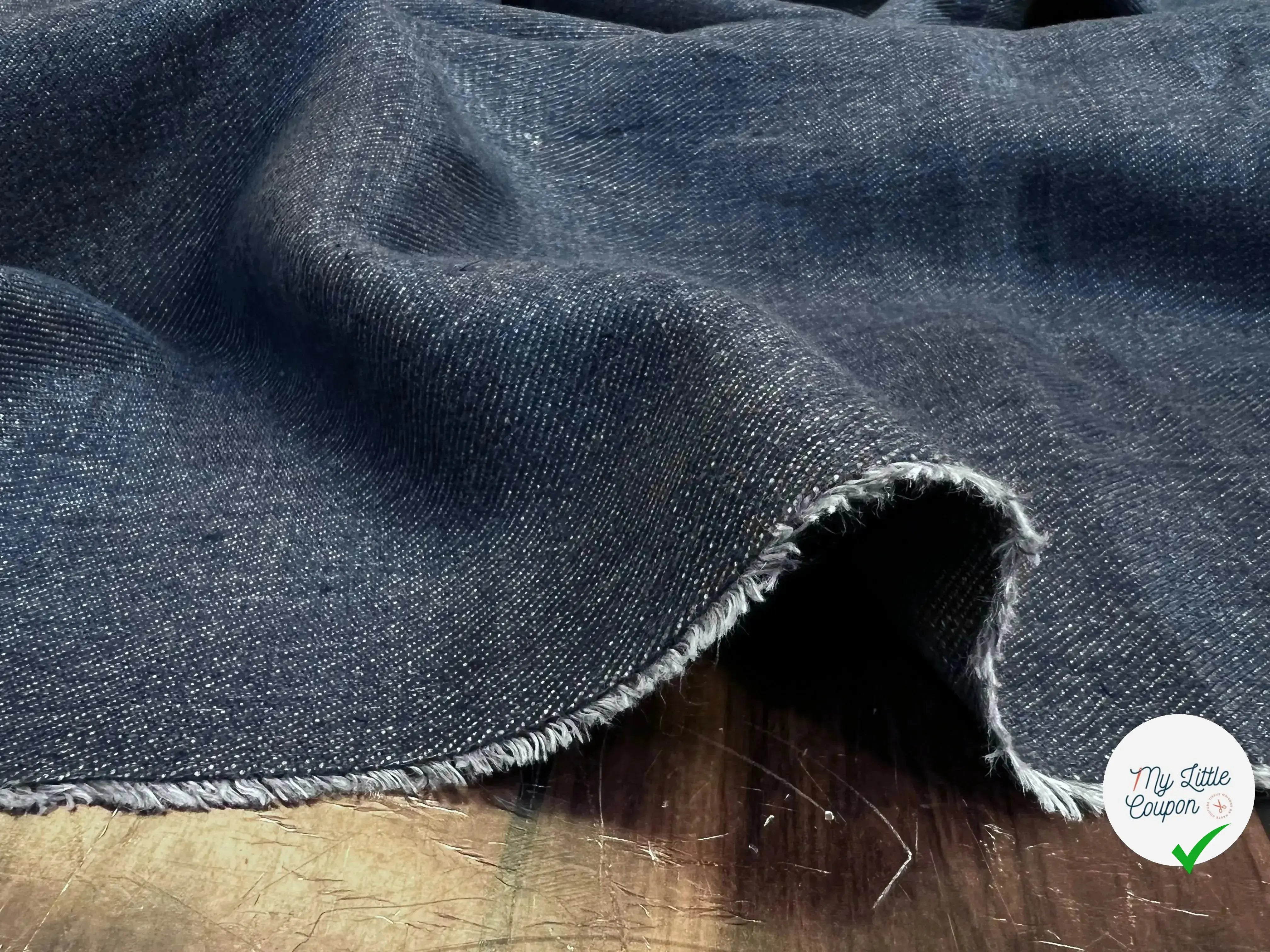 WATERLESS INDIGO LINEN DRILL, Deep Ocean LIN FAÇON JEAN - My Little Coupon