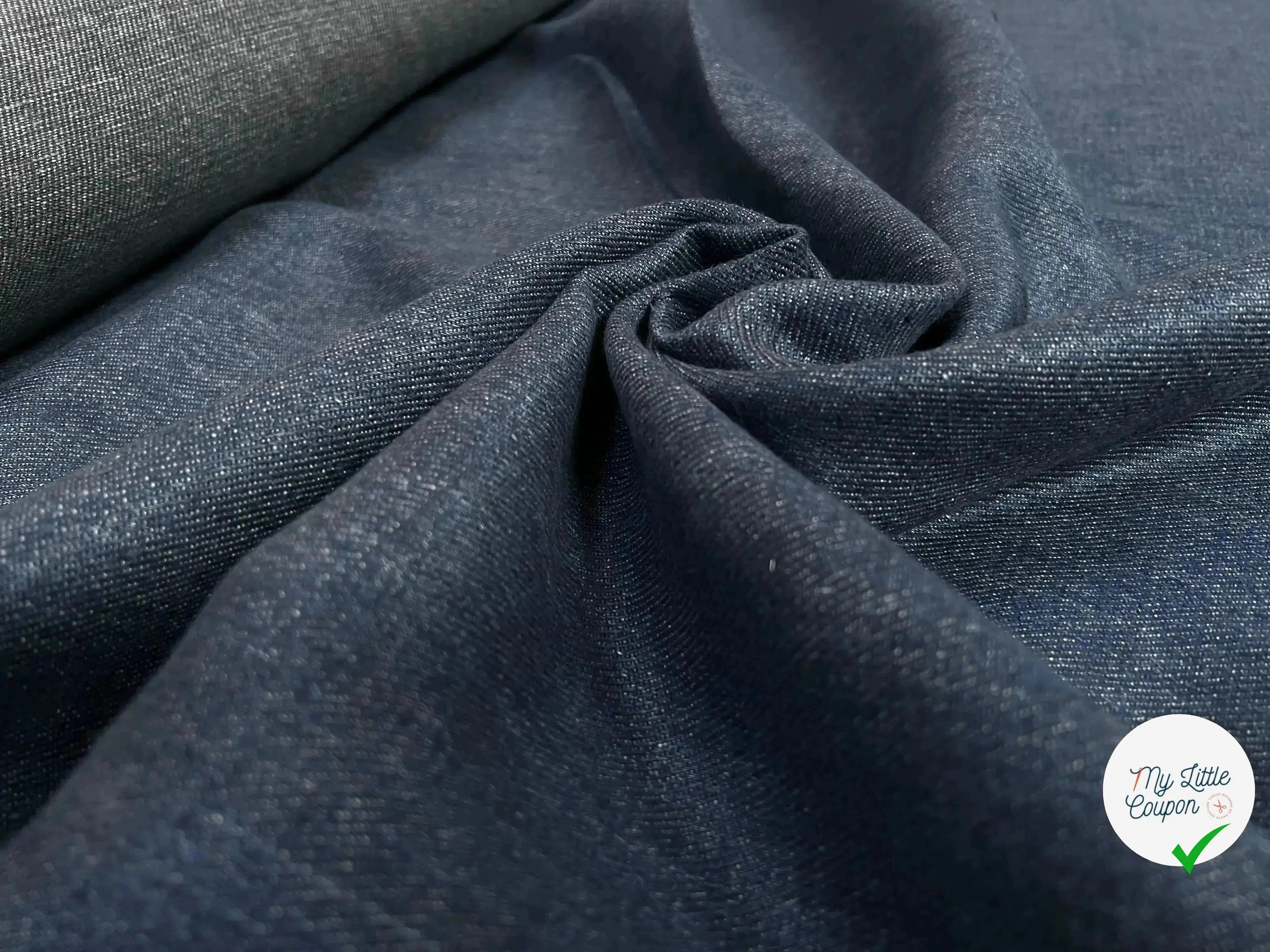 WATERLESS INDIGO LINEN DRILL, Deep Ocean LIN FAÇON JEAN - My Little Coupon