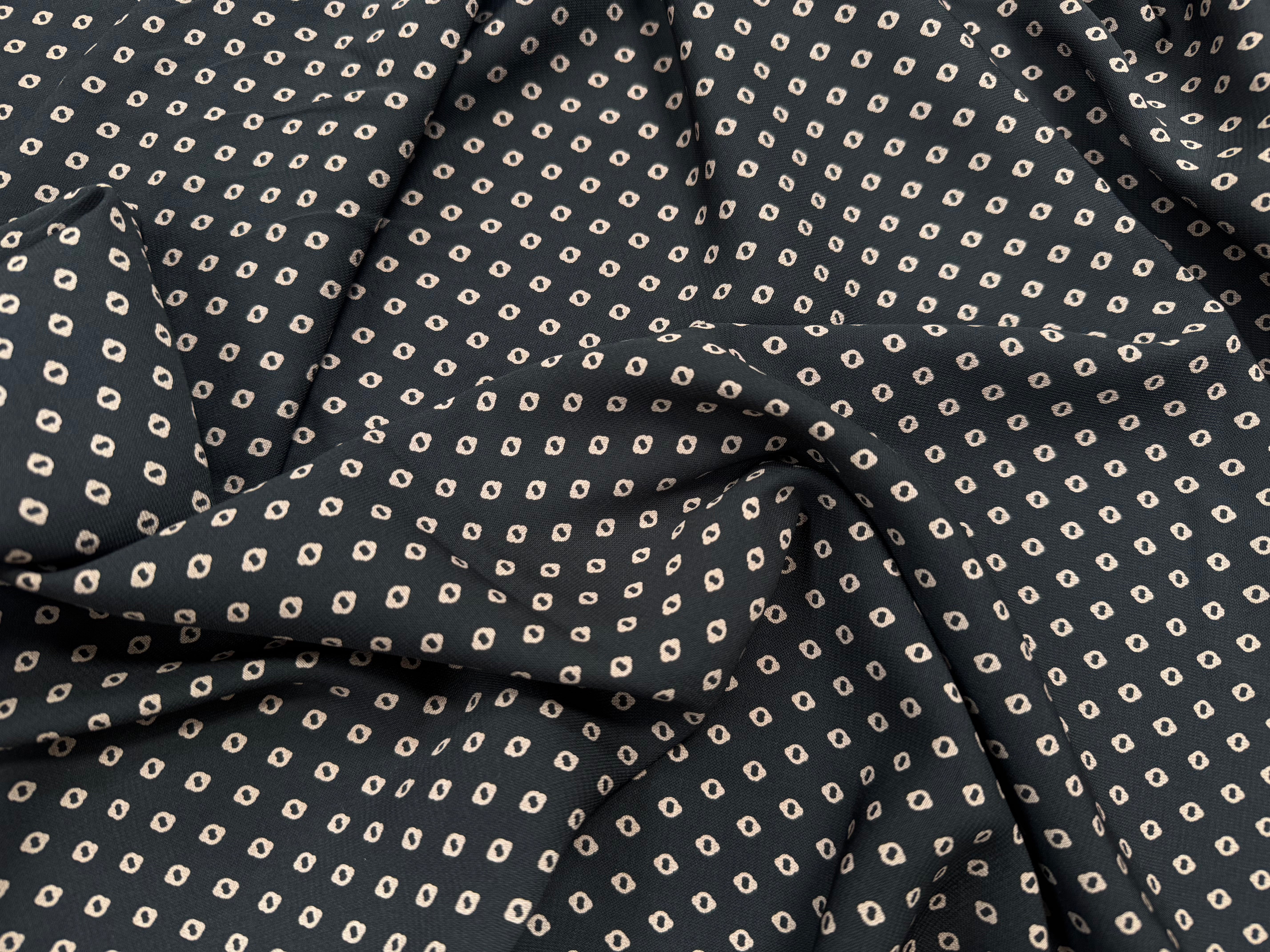 WOOLPEACH FOND NAVY MOTIFS GÉOMÉTRIQUES CIRCULAIRES MARRON - My Little Coupon