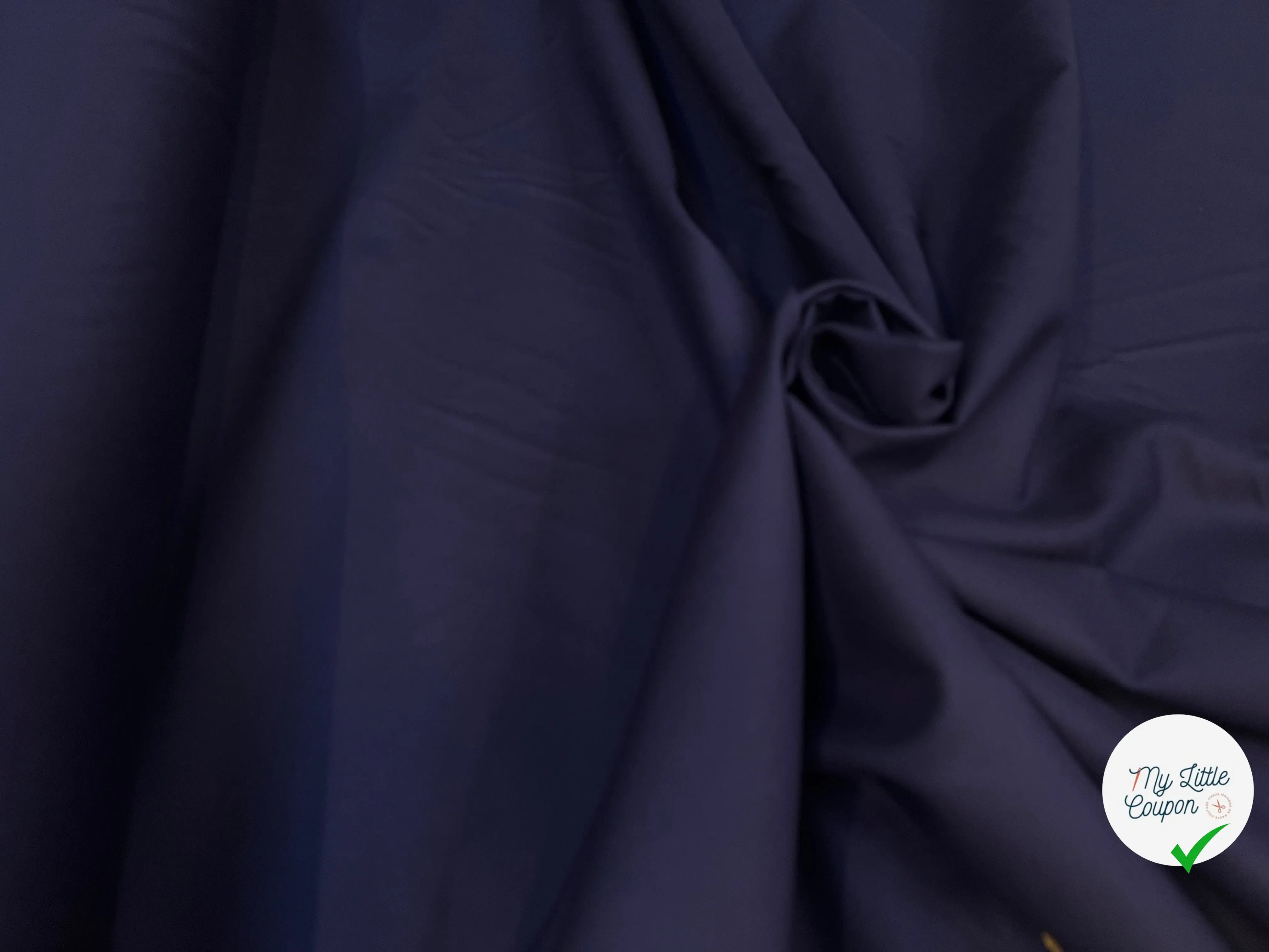 (Chute)GABARDINE DE COTON FINEMENT SERGÉ BLEU - My Little Coupon