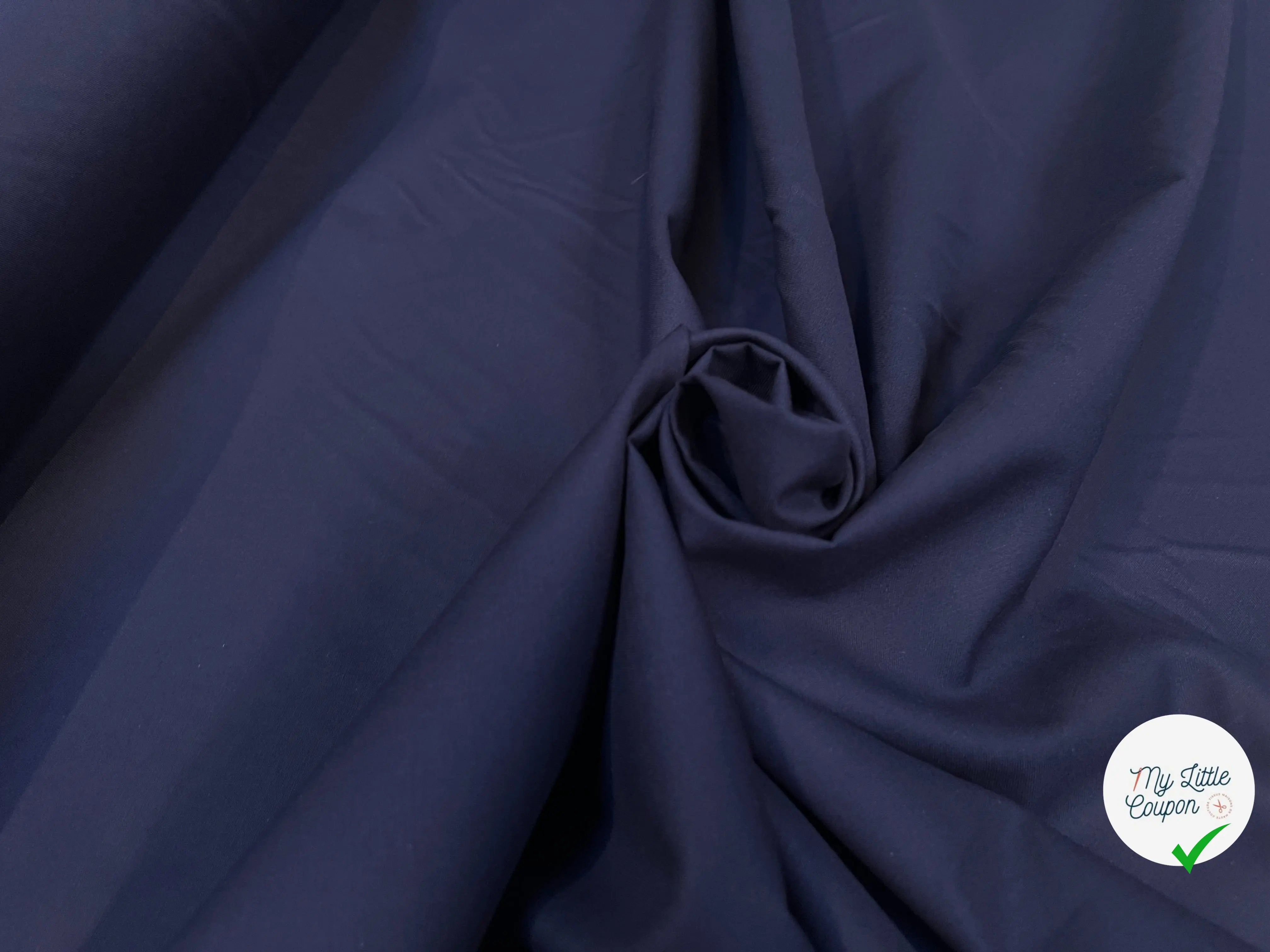 (Chute)GABARDINE DE COTON FINEMENT SERGÉ BLEU - My Little Coupon