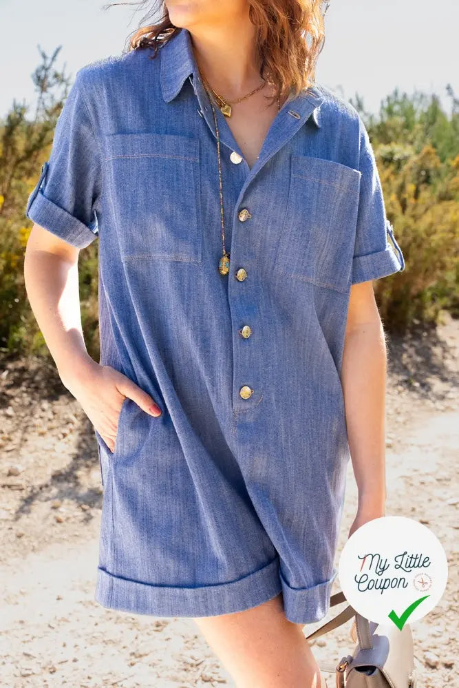 Combinaison/Chemise Courtney - Tailles 50 à 60 - My Little Coupon