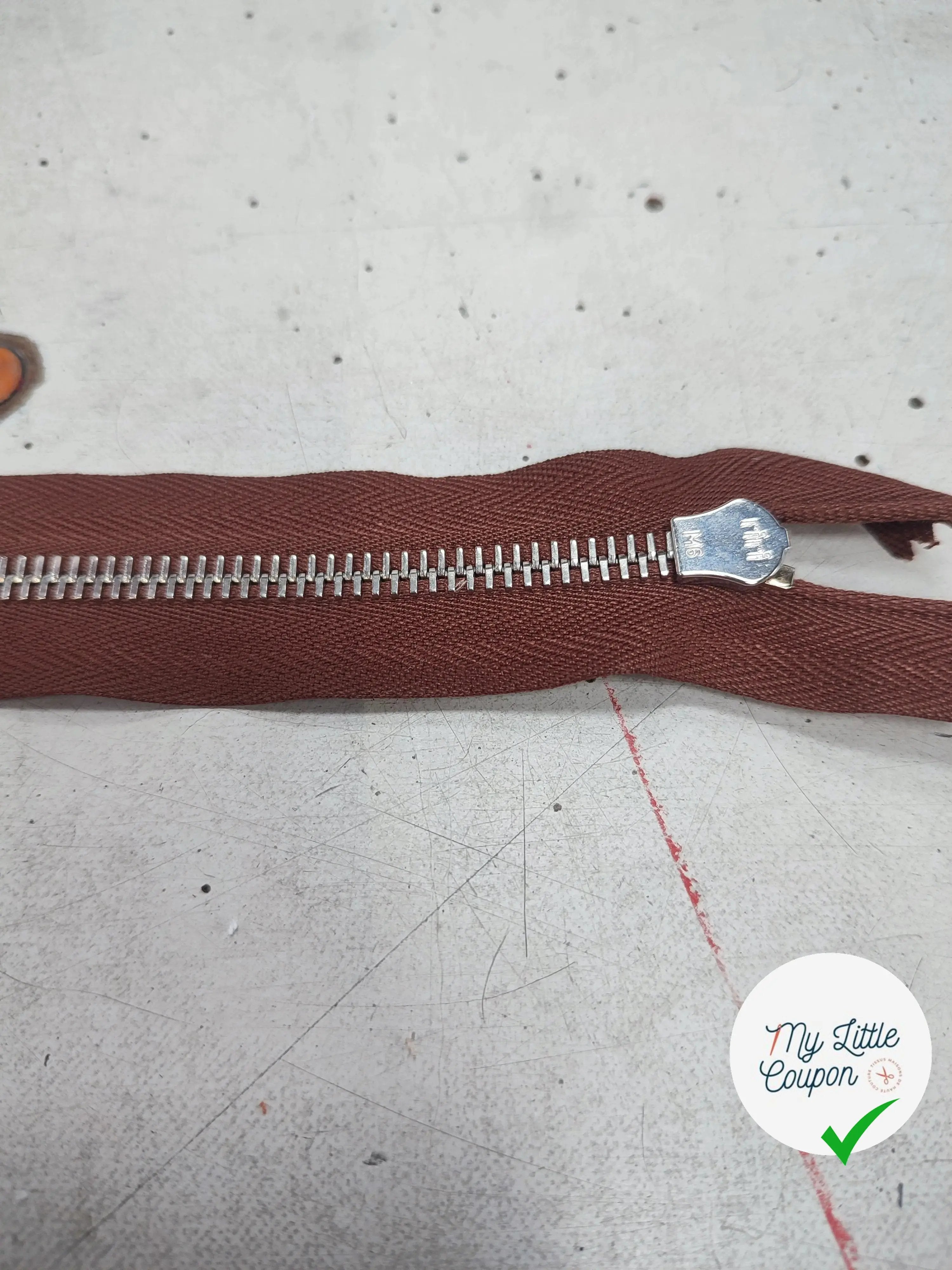 FERMETURE RIRI METAL NON SÉPARABLE 18CM MARRON M6 - My Little Coupon