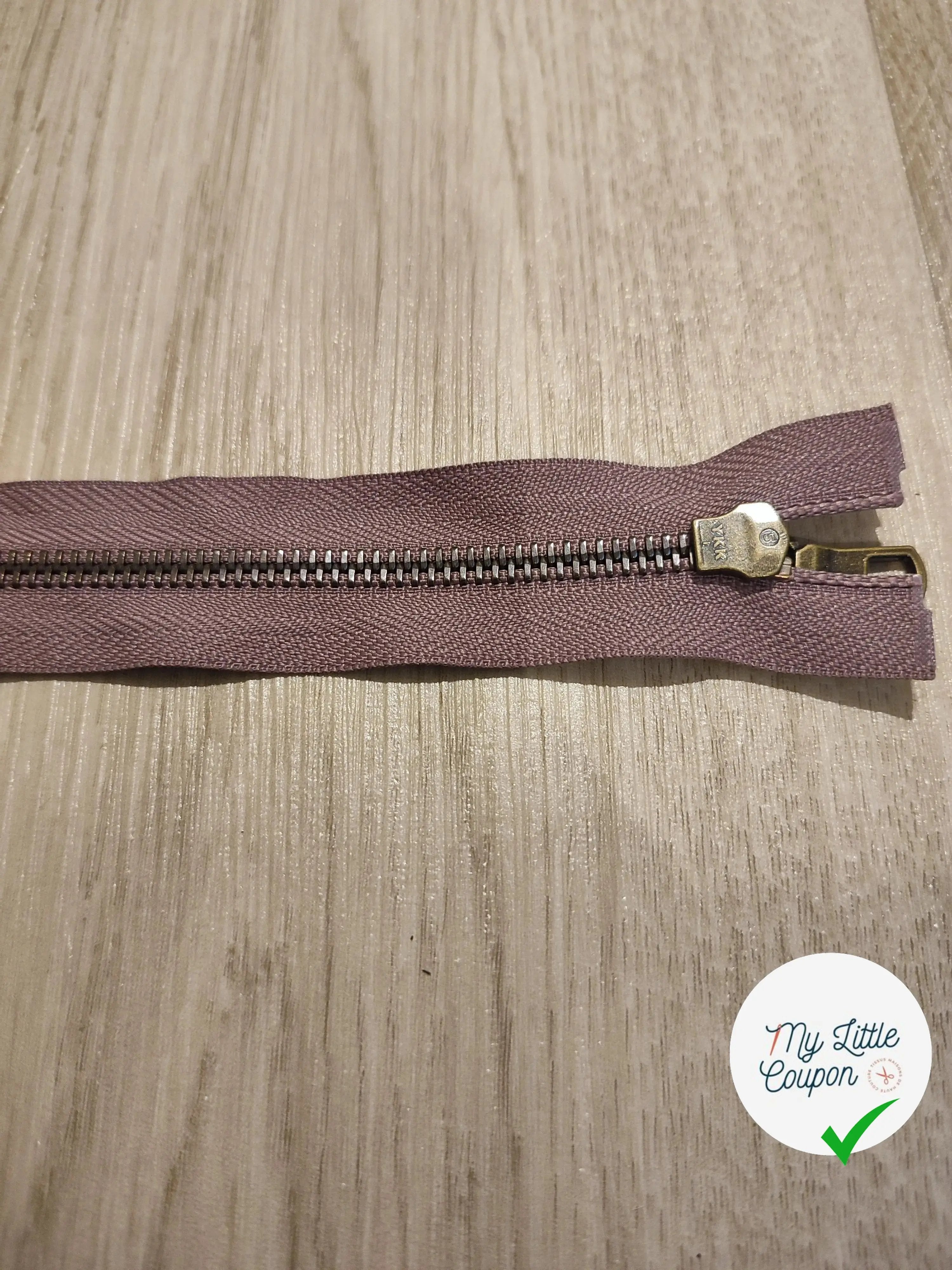 FERMETURE RIRI METAL SÉPARABLE 60CM VIOLET LAVANDE - My Little Coupon