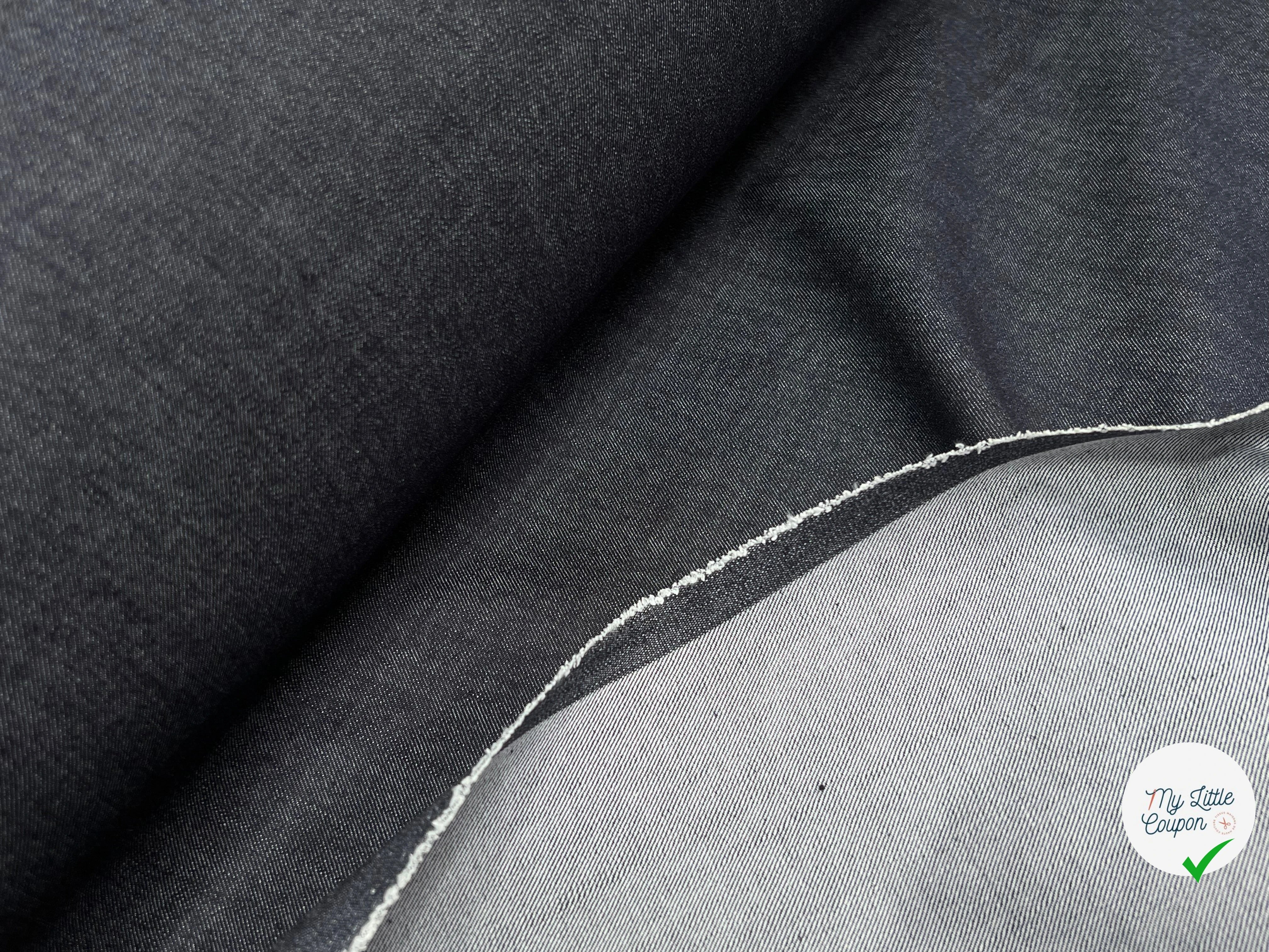 DENIM BLEU ARDOISE 97% COTON - My Little Coupon