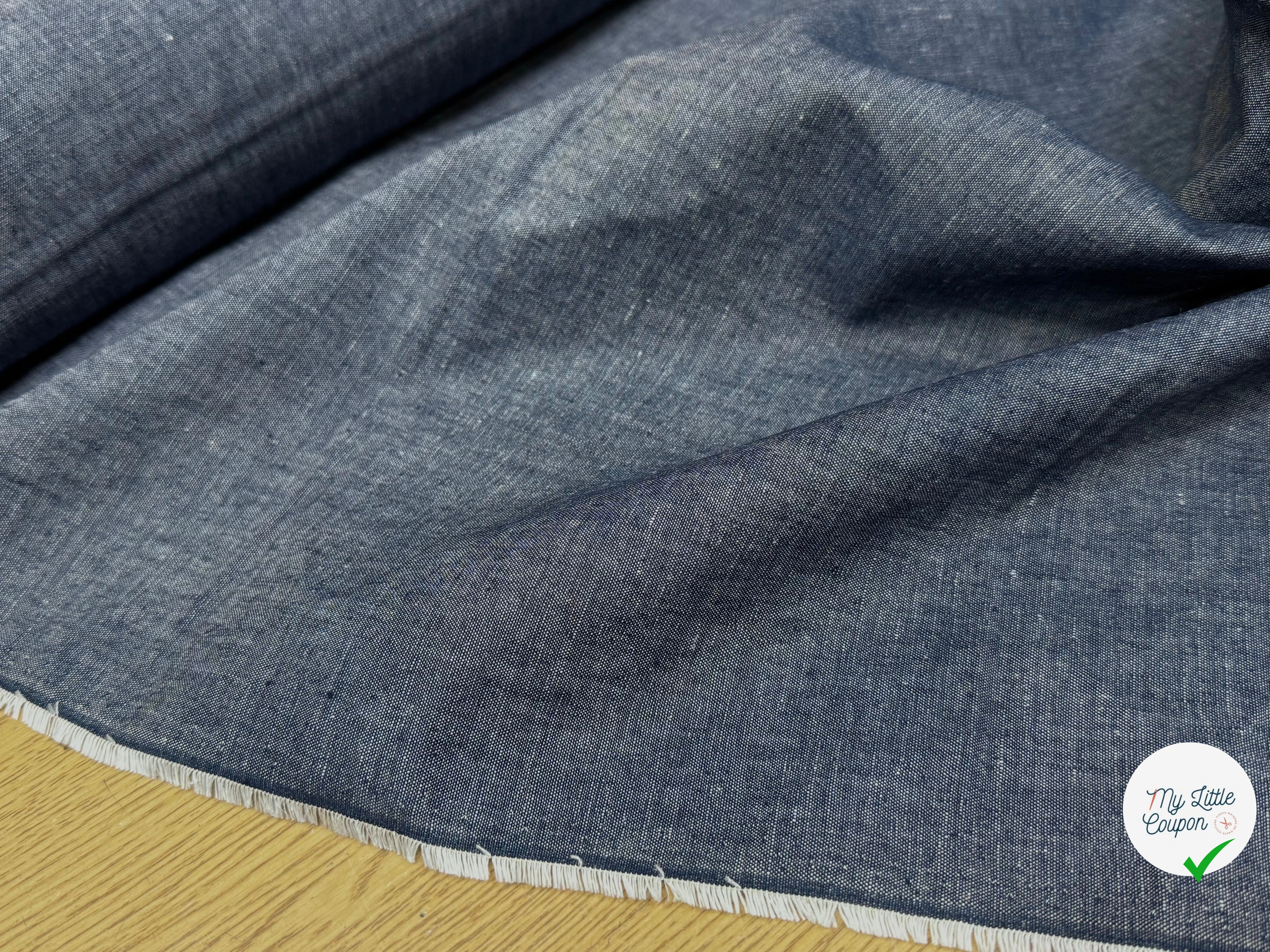 DENIM BLEU GRIS 100% COTON - My Little Coupon