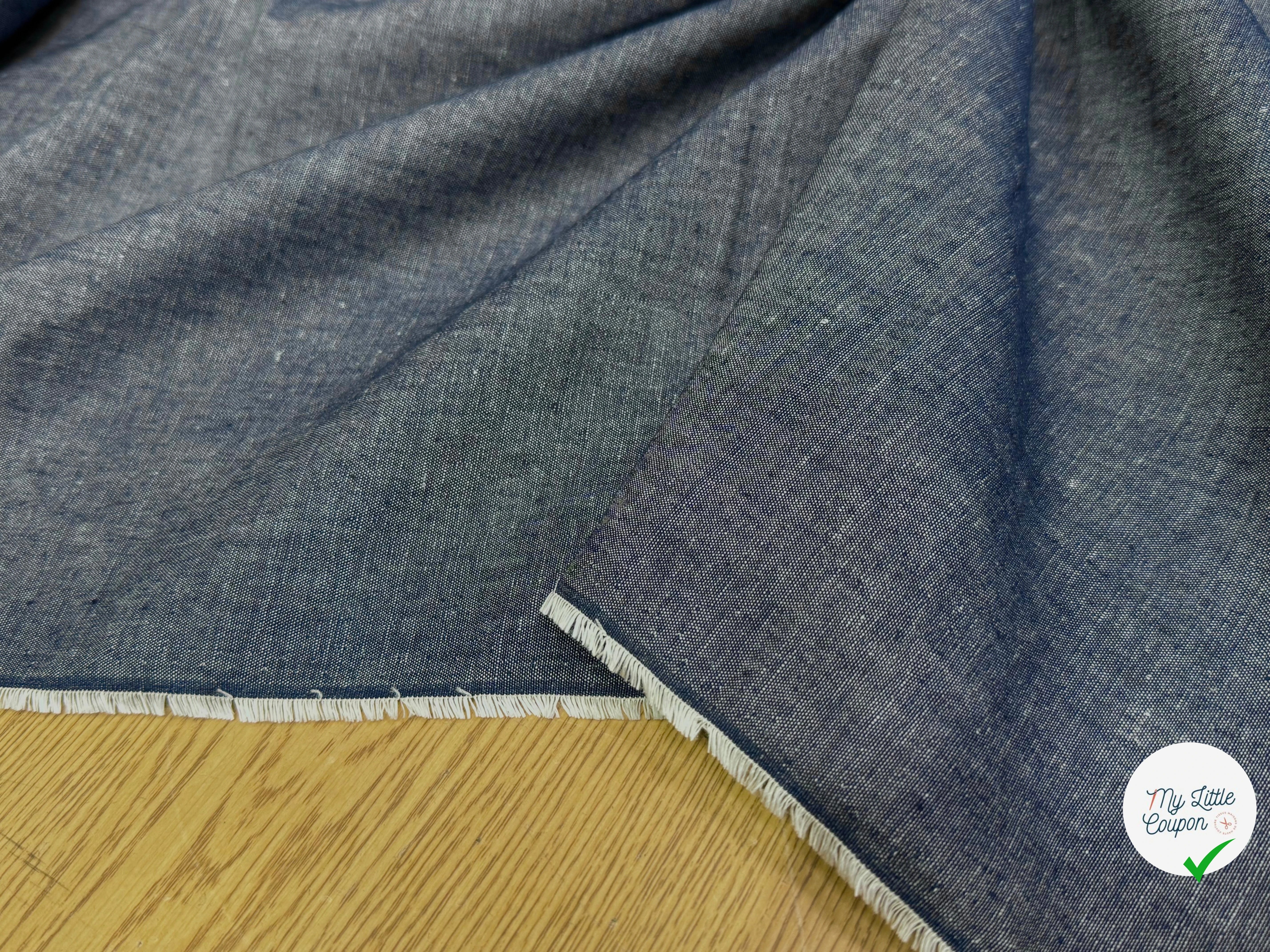 DENIM BLEU GRIS 100% COTON - My Little Coupon