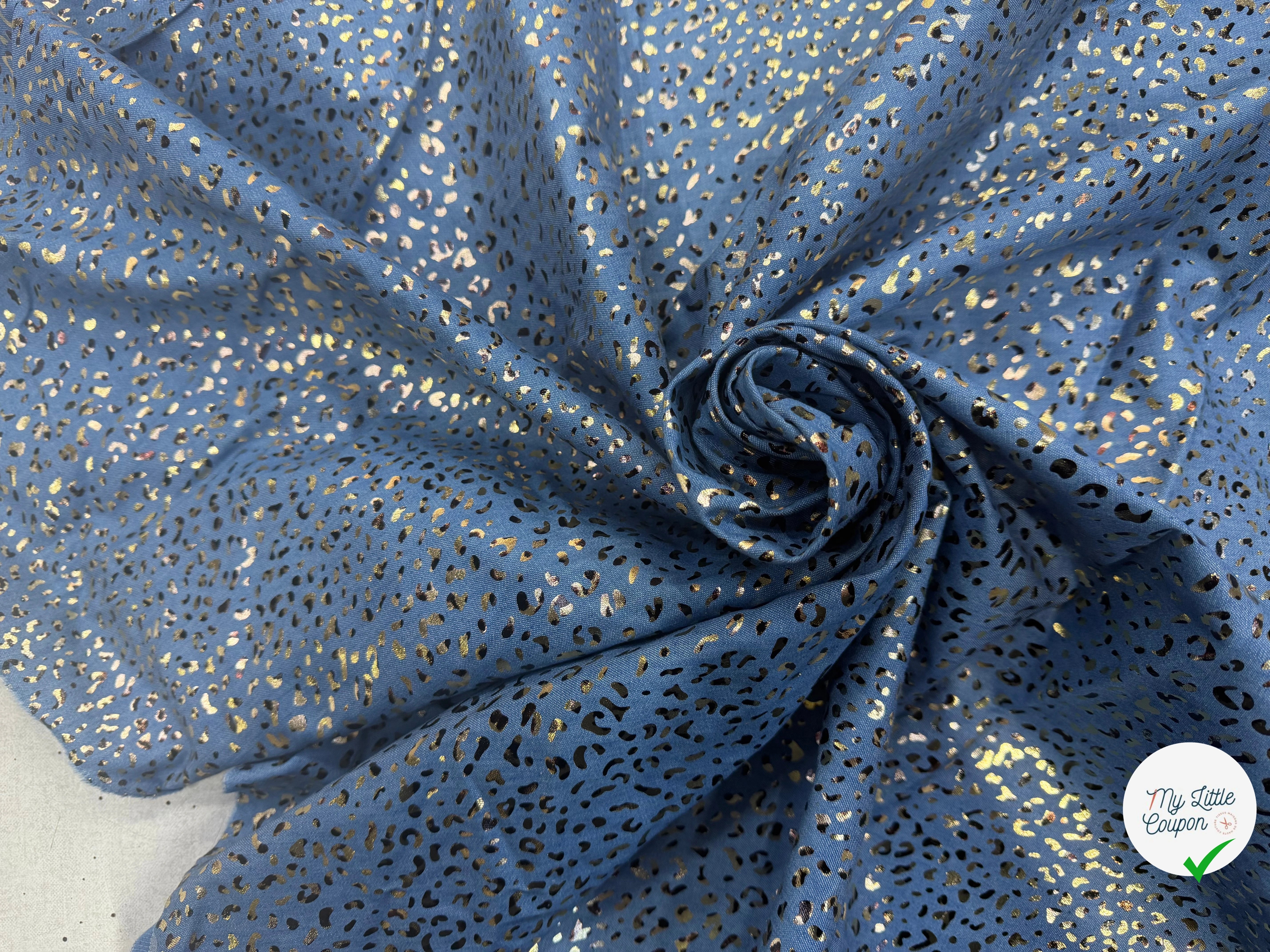 DENIM COTON FOIL LEOPARD 1 - My Little Coupon