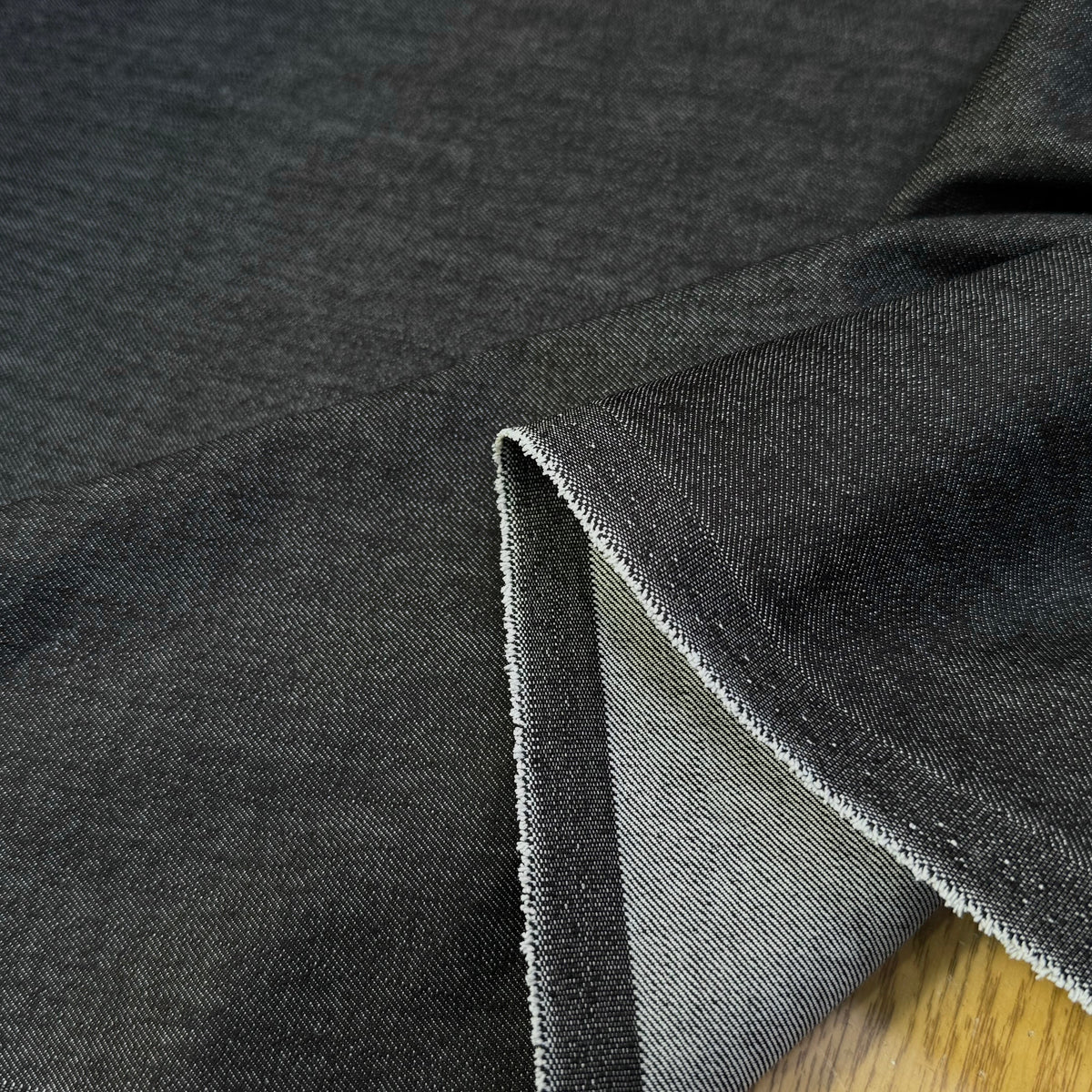 DENIM COTON NOIR ANTHRACITE LÉGÈREMENT STRETCH 78% COTON - My Little Coupon