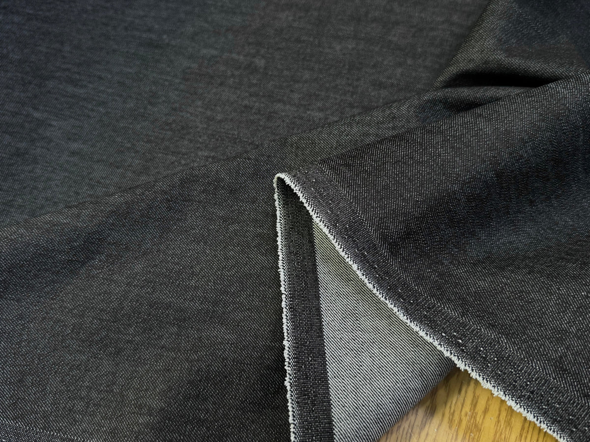 DENIM COTON NOIR ANTHRACITE LÉGÈREMENT STRETCH 78% COTON - My Little Coupon