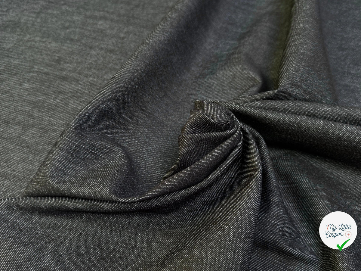 DENIM COTON NOIR ANTHRACITE LÉGÈREMENT STRETCH 78% COTON - My Little Coupon