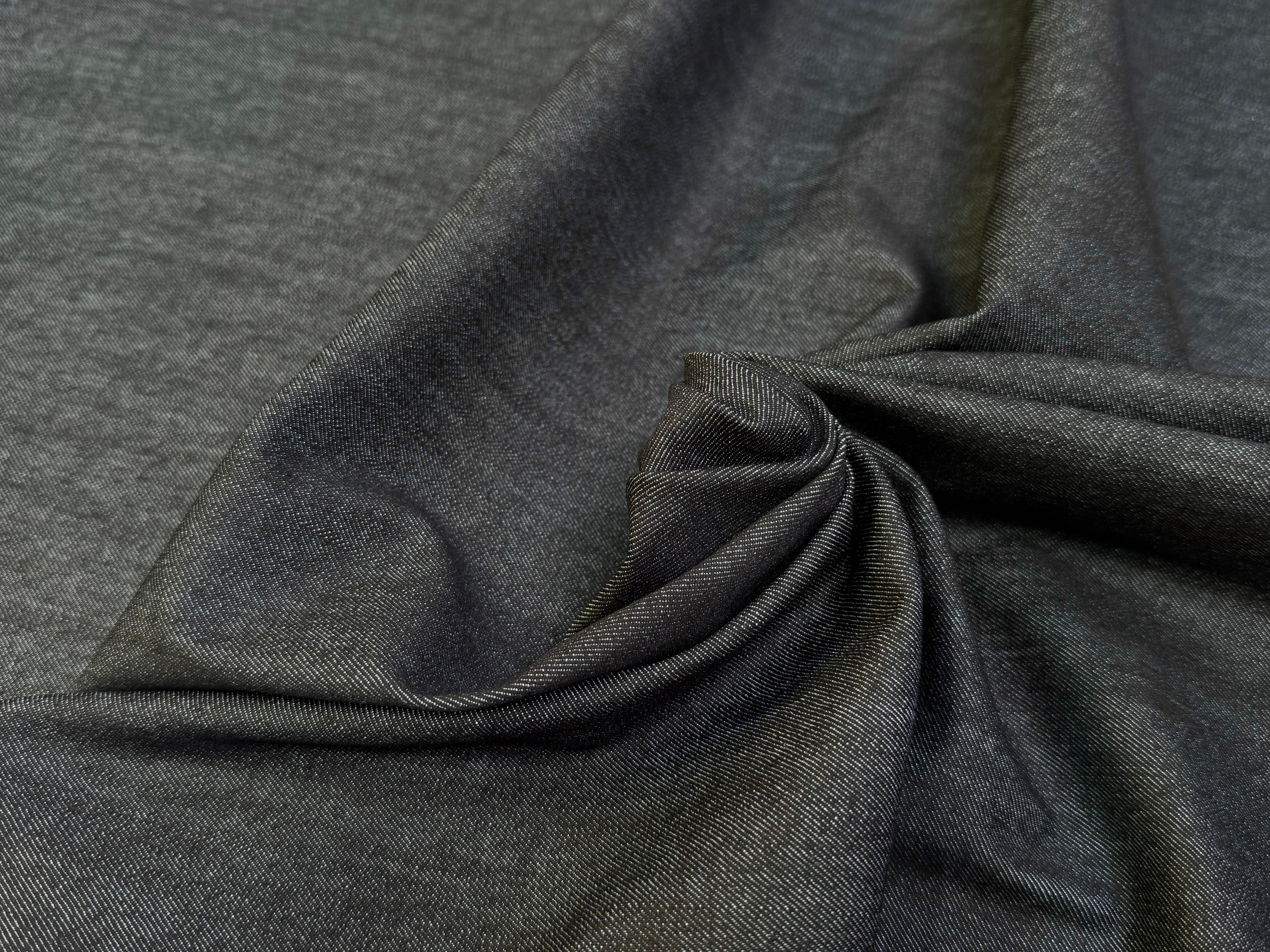 DENIM COTON NOIR ANTHRACITE LÉGÈREMENT STRETCH 78% COTON - My Little Coupon