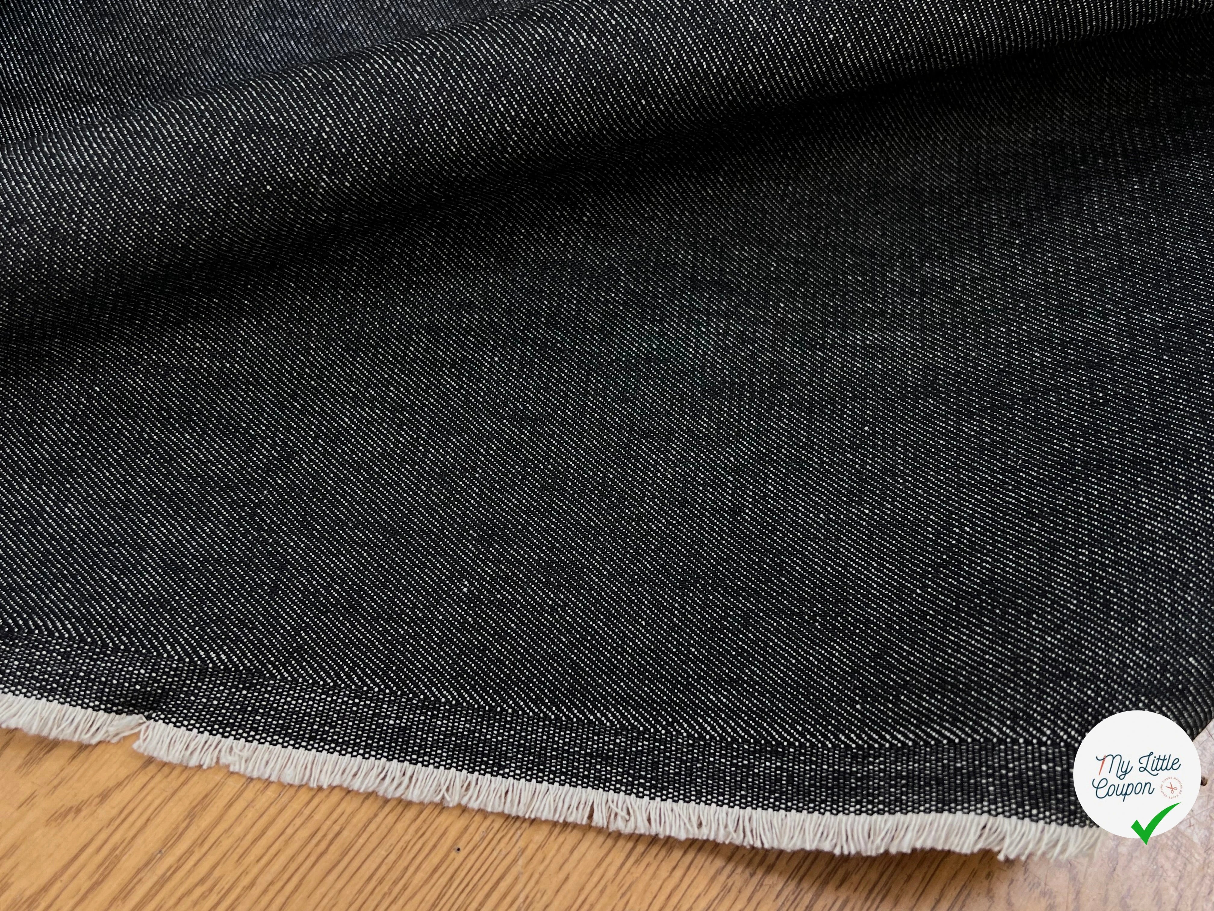 DENIM PRESTIGE SANMERO BLACK 100% COTON - My Little Coupon