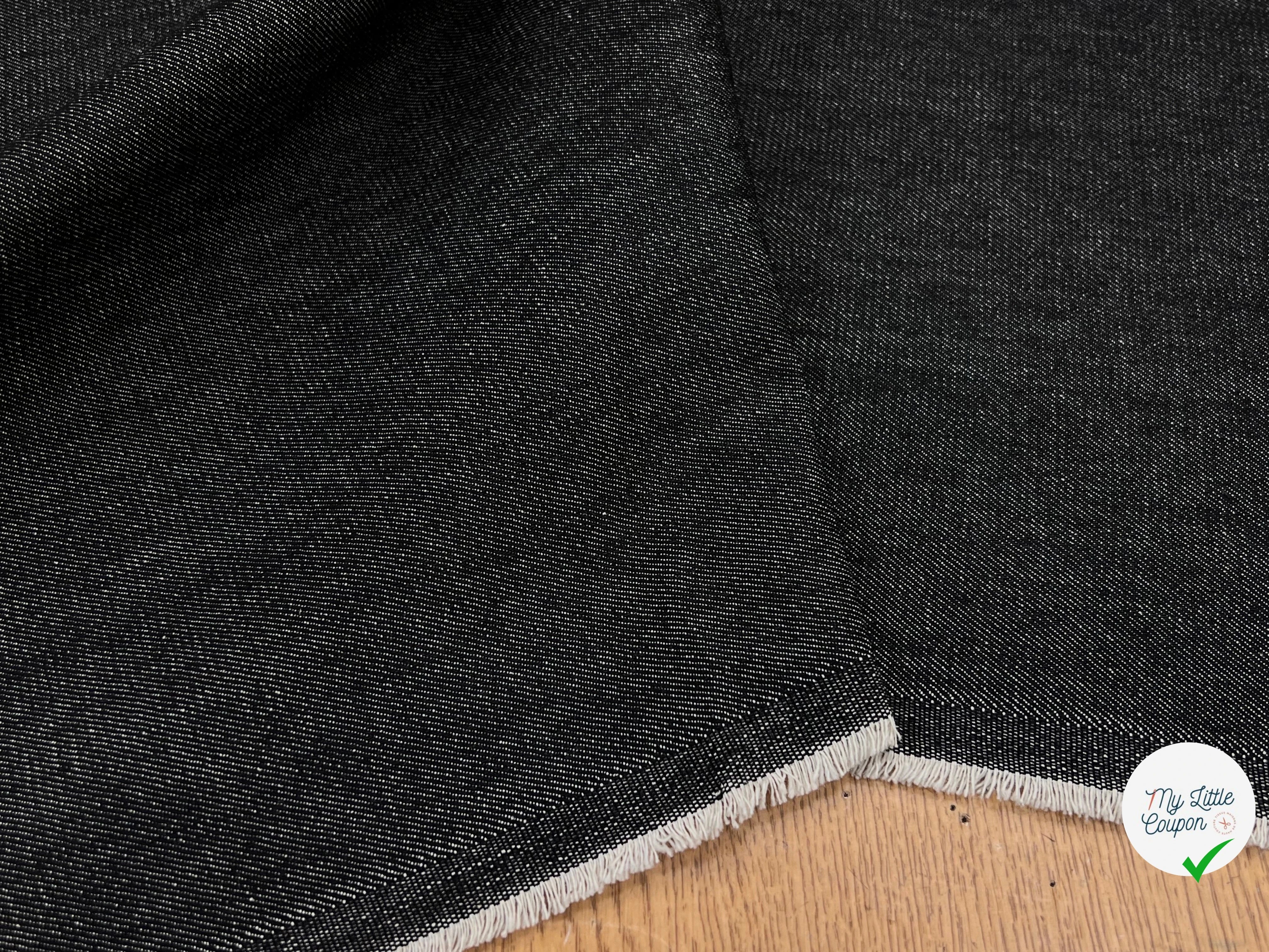 DENIM PRESTIGE SANMERO BLACK 100% COTON - My Little Coupon