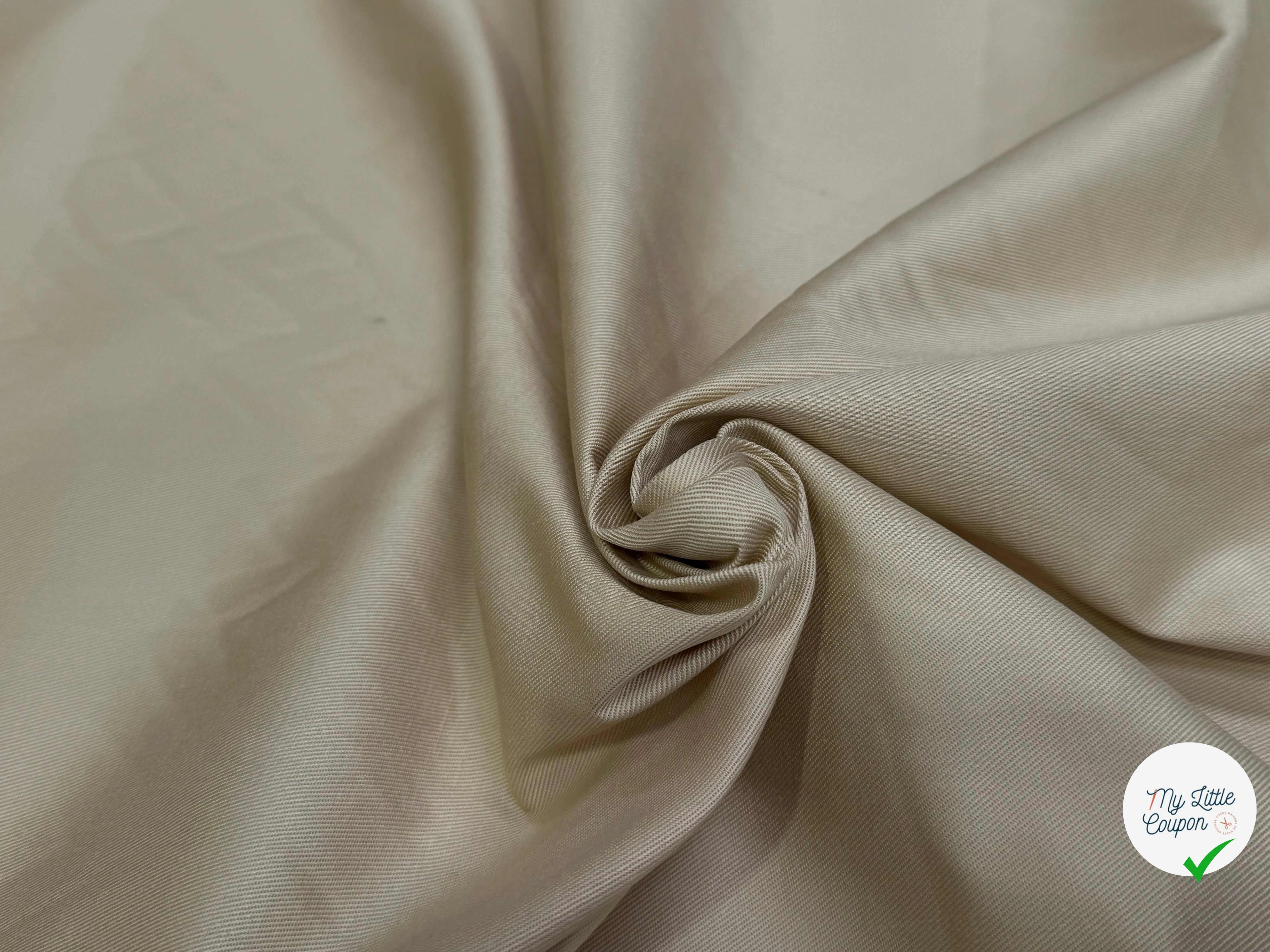 DENIM SERGÉ CHIC BEIGE PAILLE - My Little Coupon