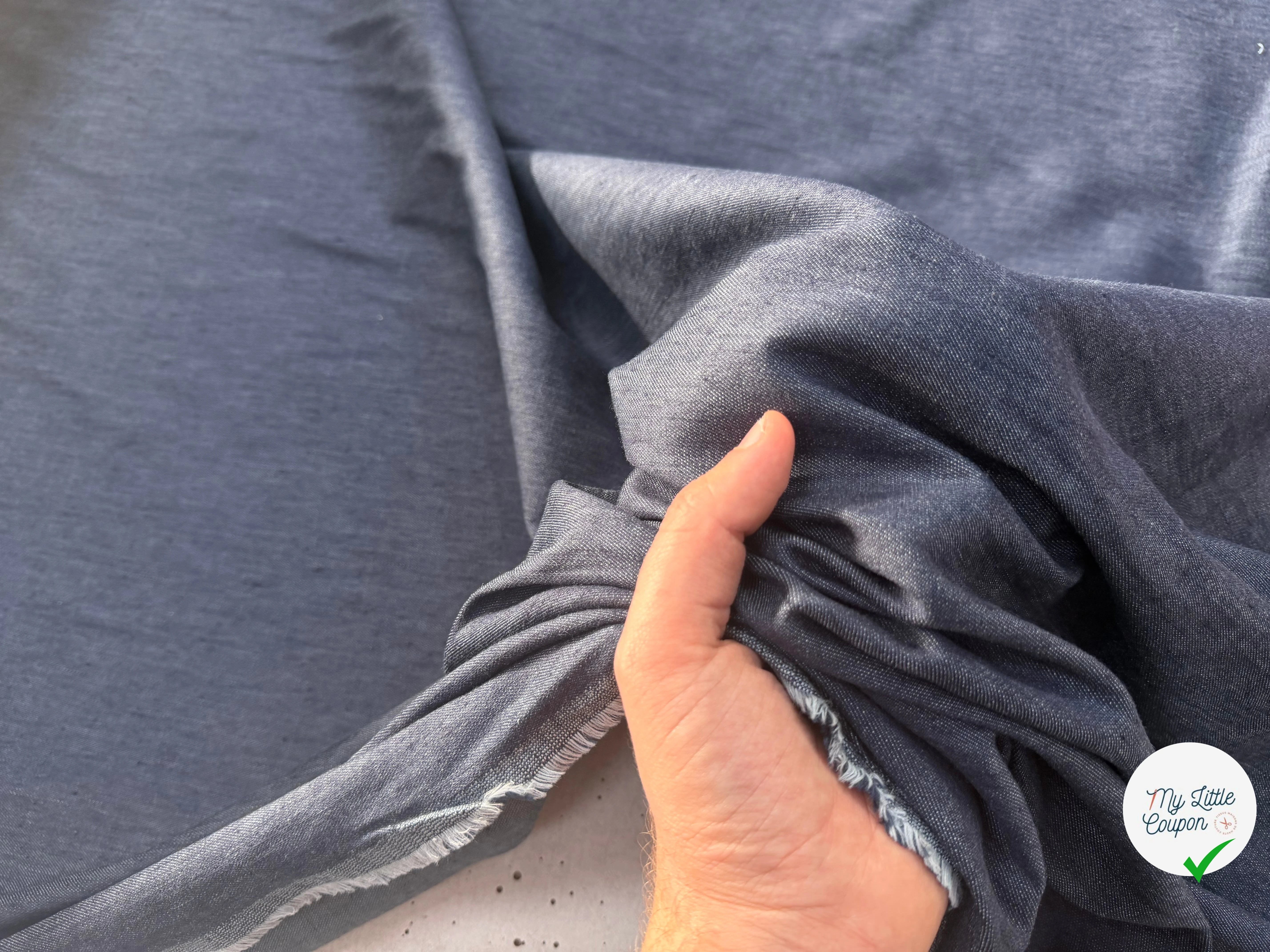 DENIM STRETCH BLEU 135 COTON - My Little Coupon