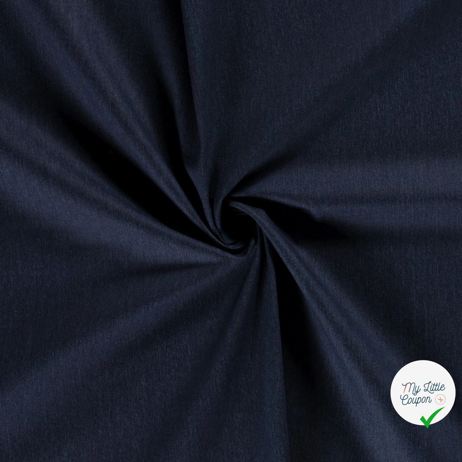DENIM STRETCH PRÉ-LAVÉ BLEU MARINE 70% COTON - My Little Coupon