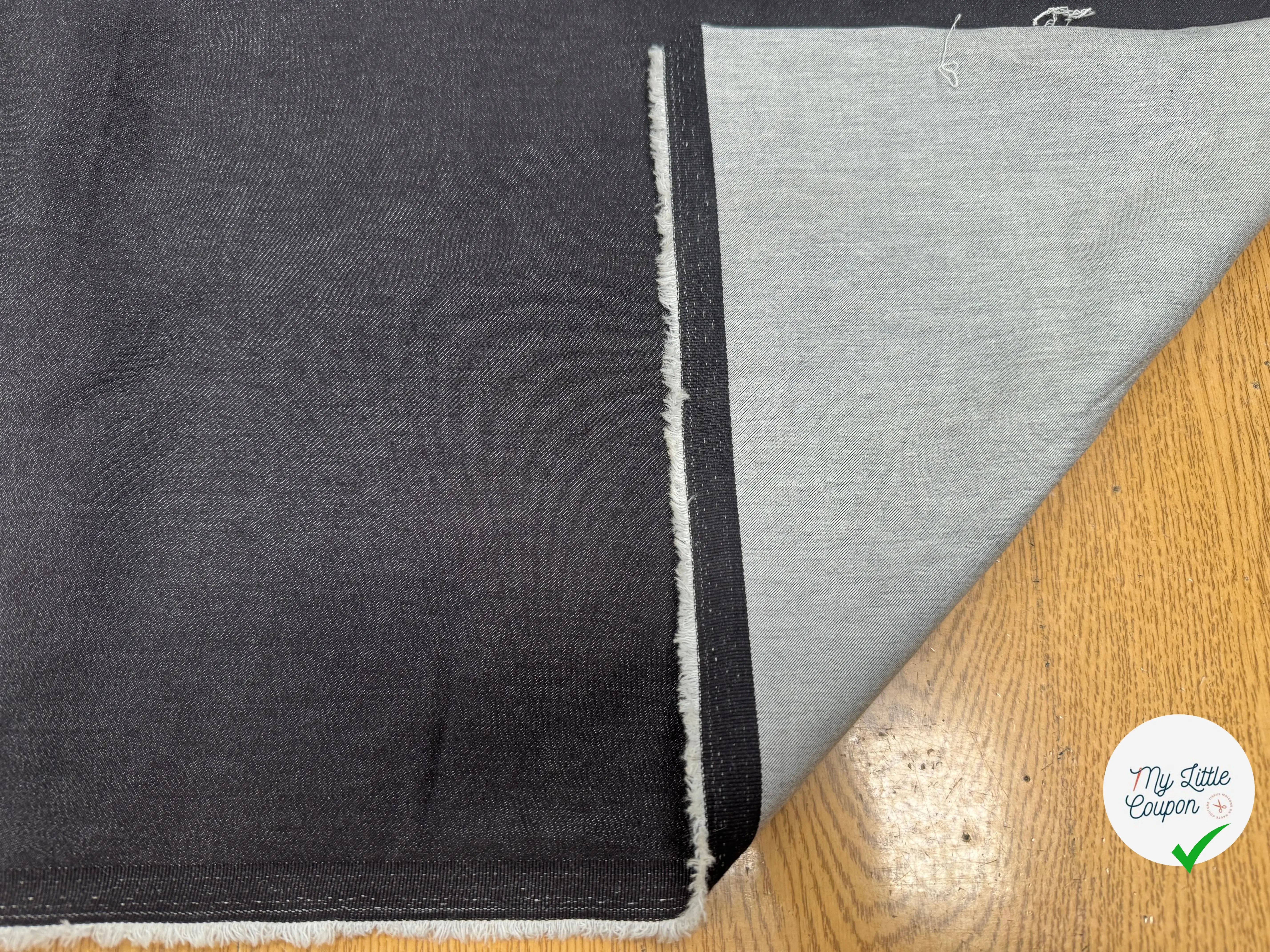 DENIM UNI NOIR ULTRA STRETCH - My Little Coupon