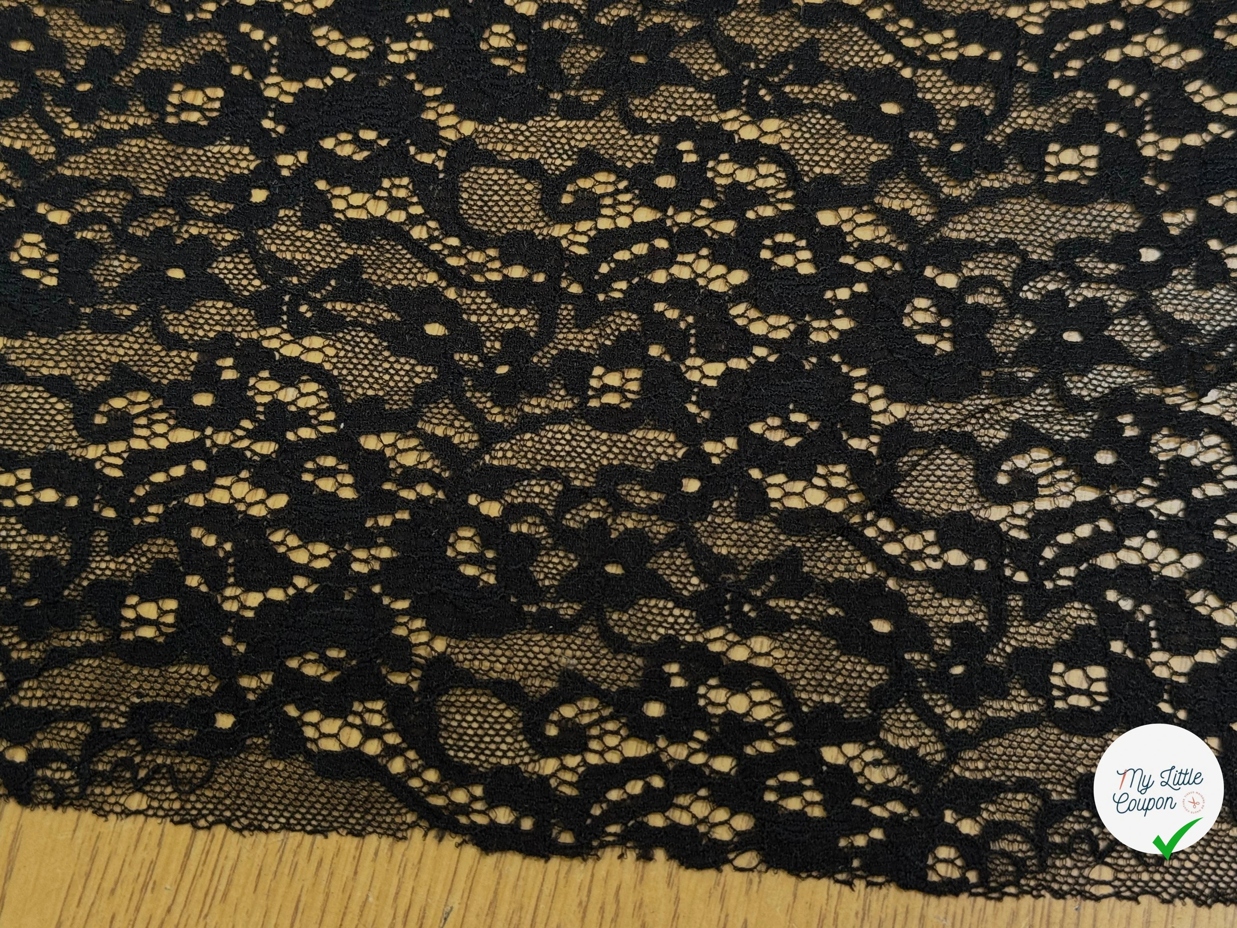DENTELLE NOIRE LEGEREMENT STRETCH - My Little Coupon