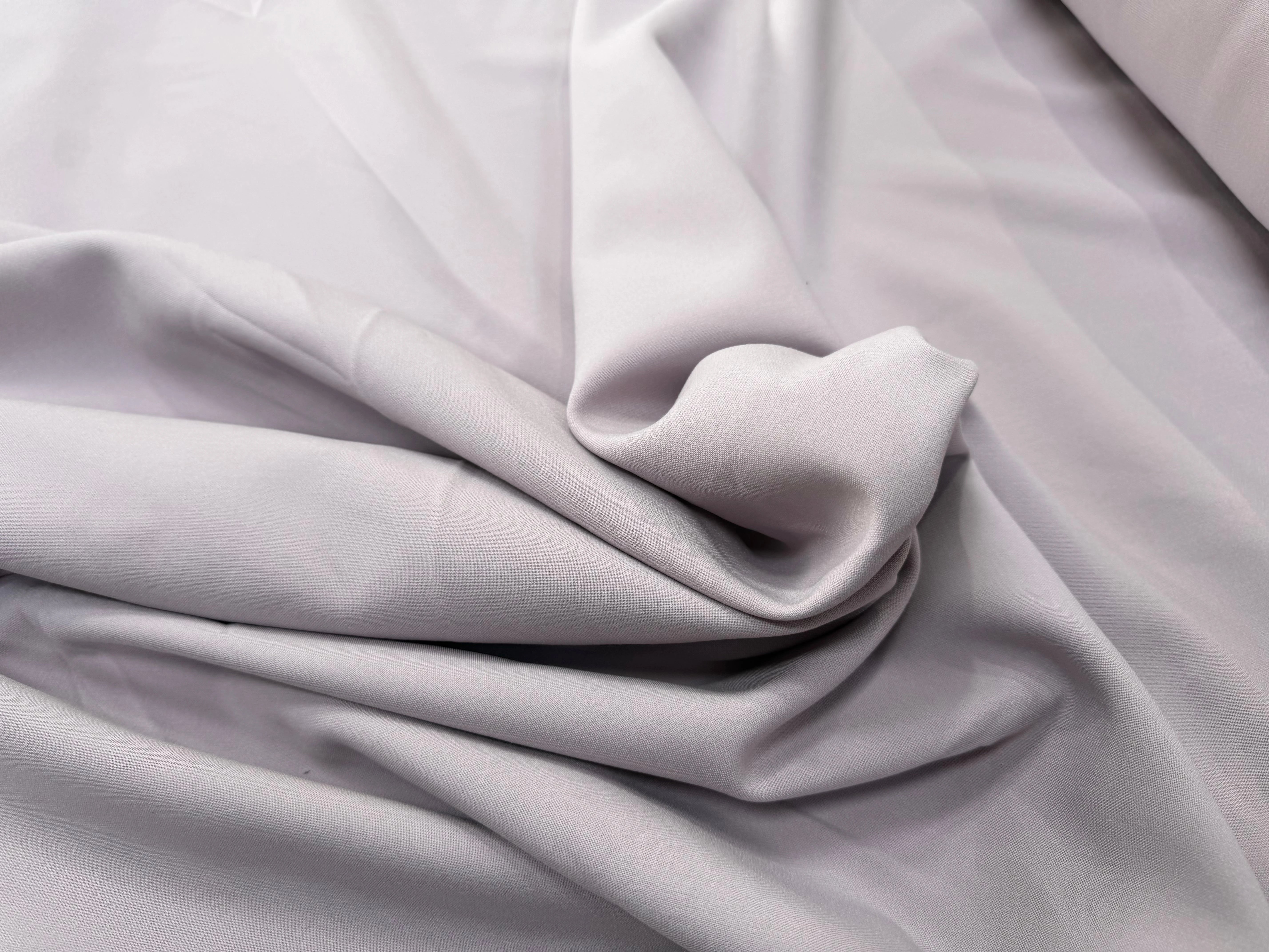 DOUBLE CREPE LOURD LILAS CLAIR POLYESTER COTON - My Little Coupon