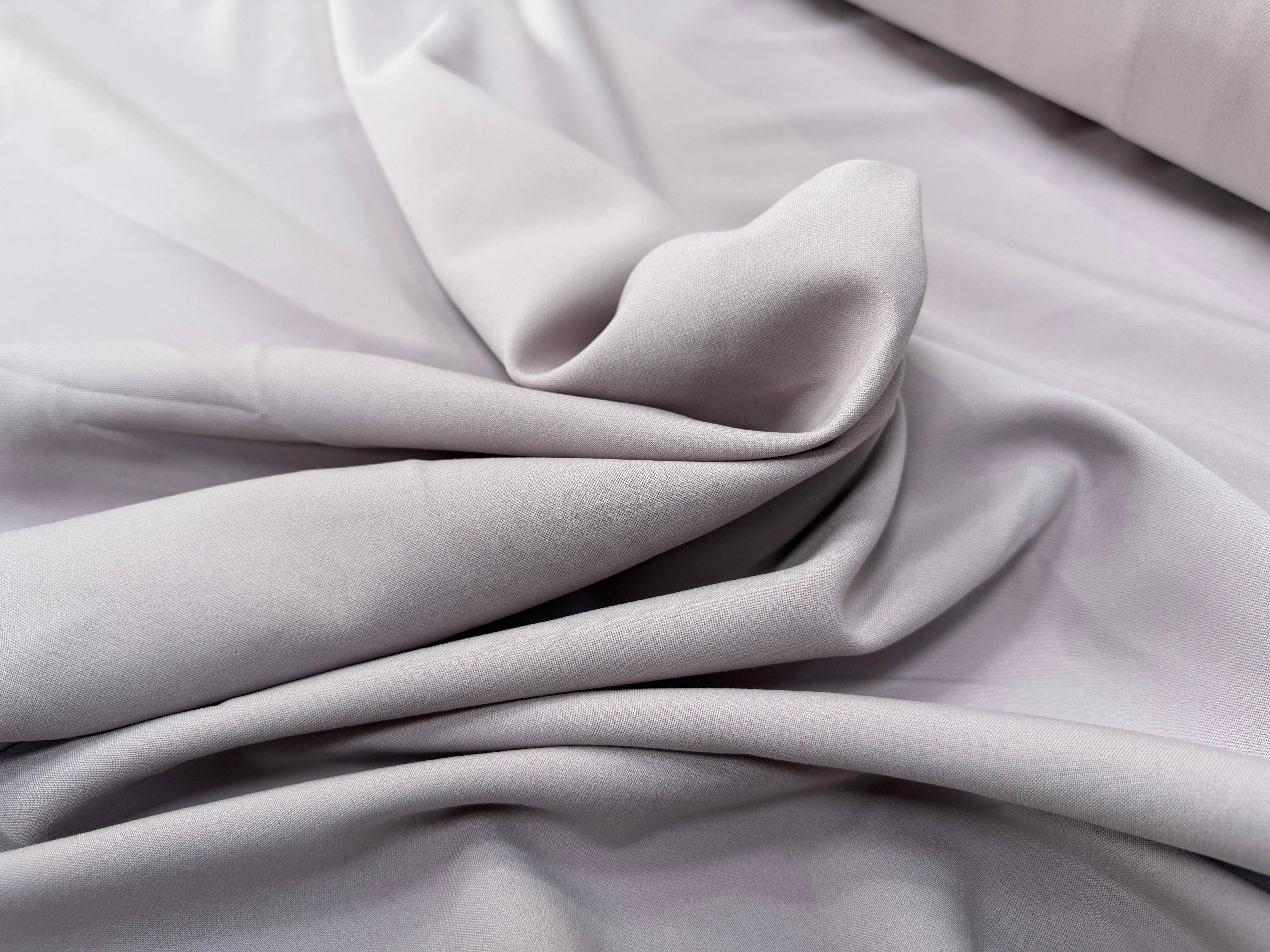 DOUBLE CREPE LOURD LILAS CLAIR POLYESTER COTON - My Little Coupon