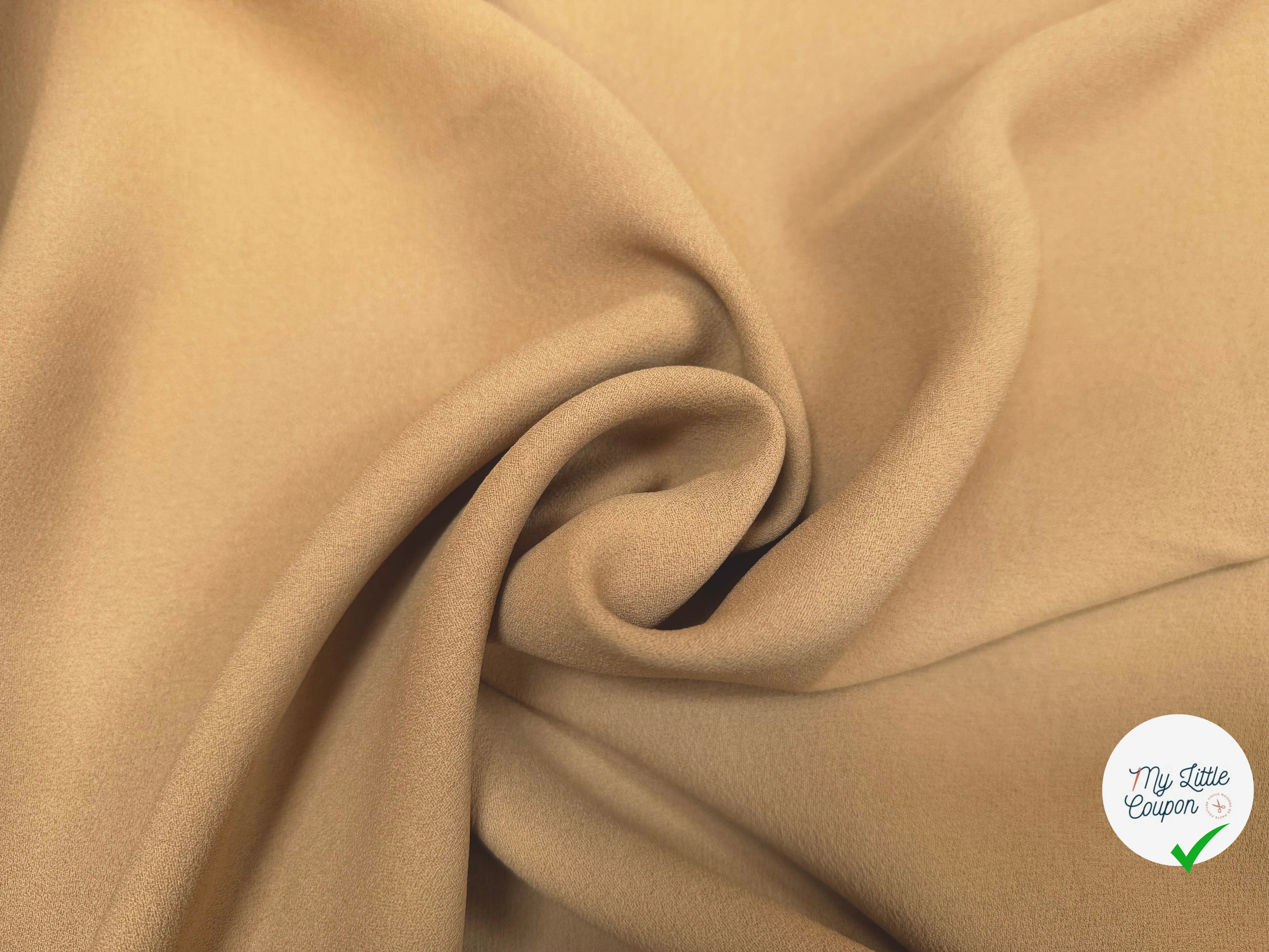 DOUBLE FACE CREPE 100% VISCOSE, Pearl Beige - My Little Coupon