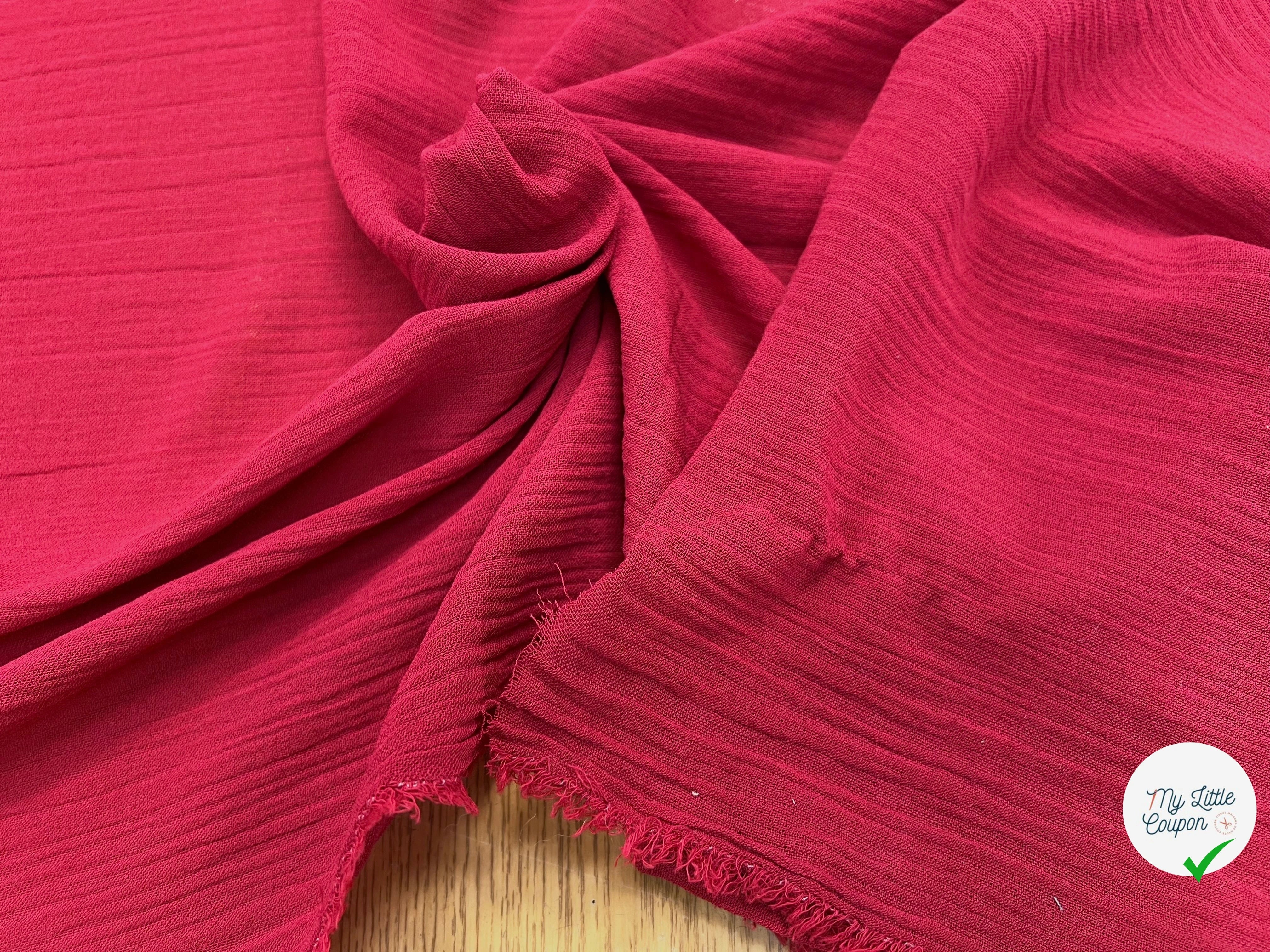 DOUBLE GAZE COUTURE ROUGE 110CM - My Little Coupon