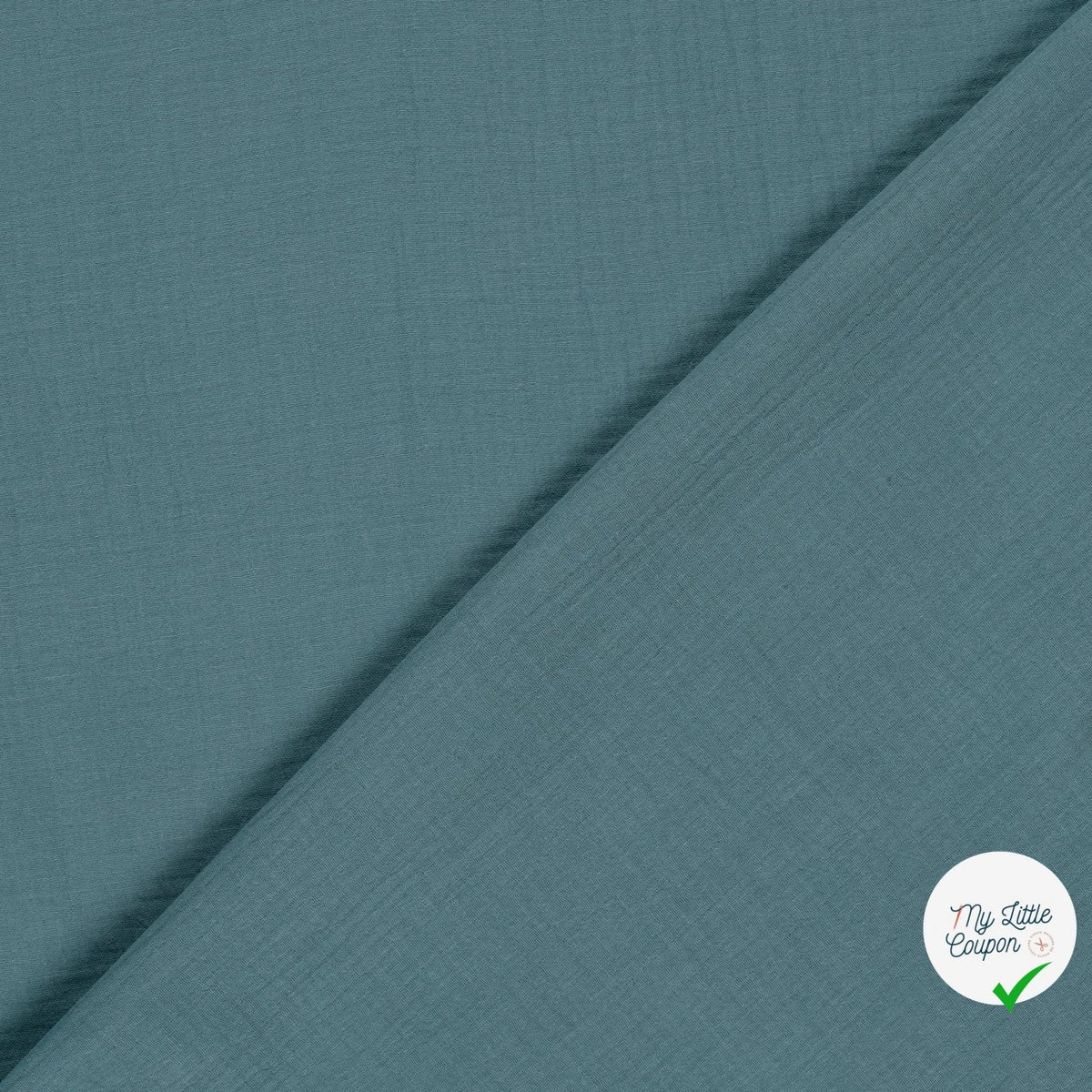DOUBLE GAZE DE COTON UNIE BLEU CIEL - My Little Coupon